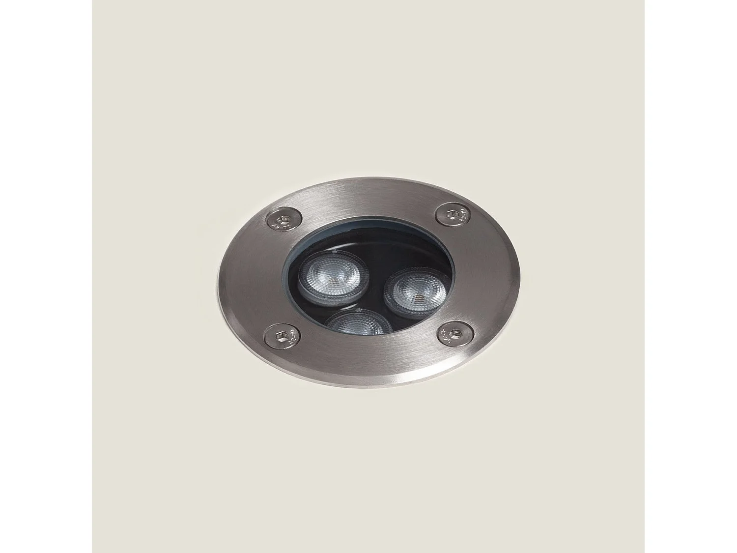 Foco Exterior LED 3W Solid Empotrable Suelo Inox Hallo 2700K Blanco Cálido