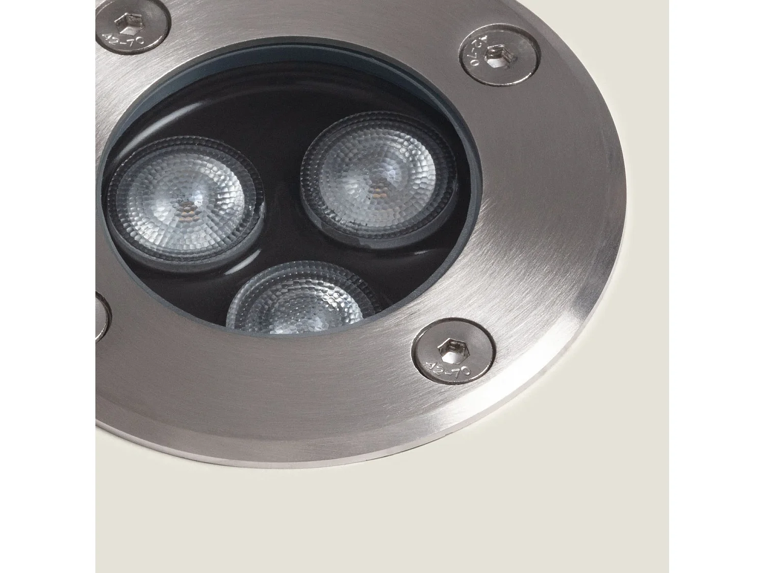 Foco Exterior LED 3W Solid Empotrable Suelo Inox Hallo 2700K Blanco Cálido