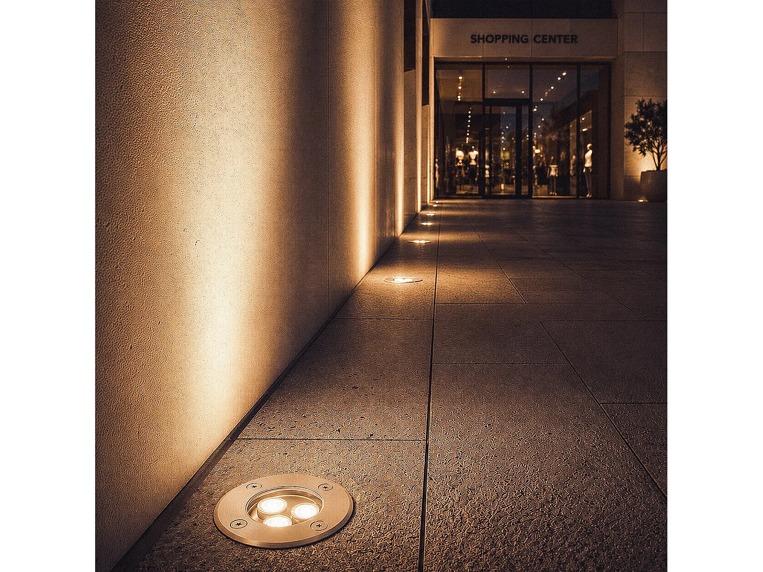Faretto da Esterno LED 3W Solid Incasso a Terra Inox 2700K Bianco Caldo