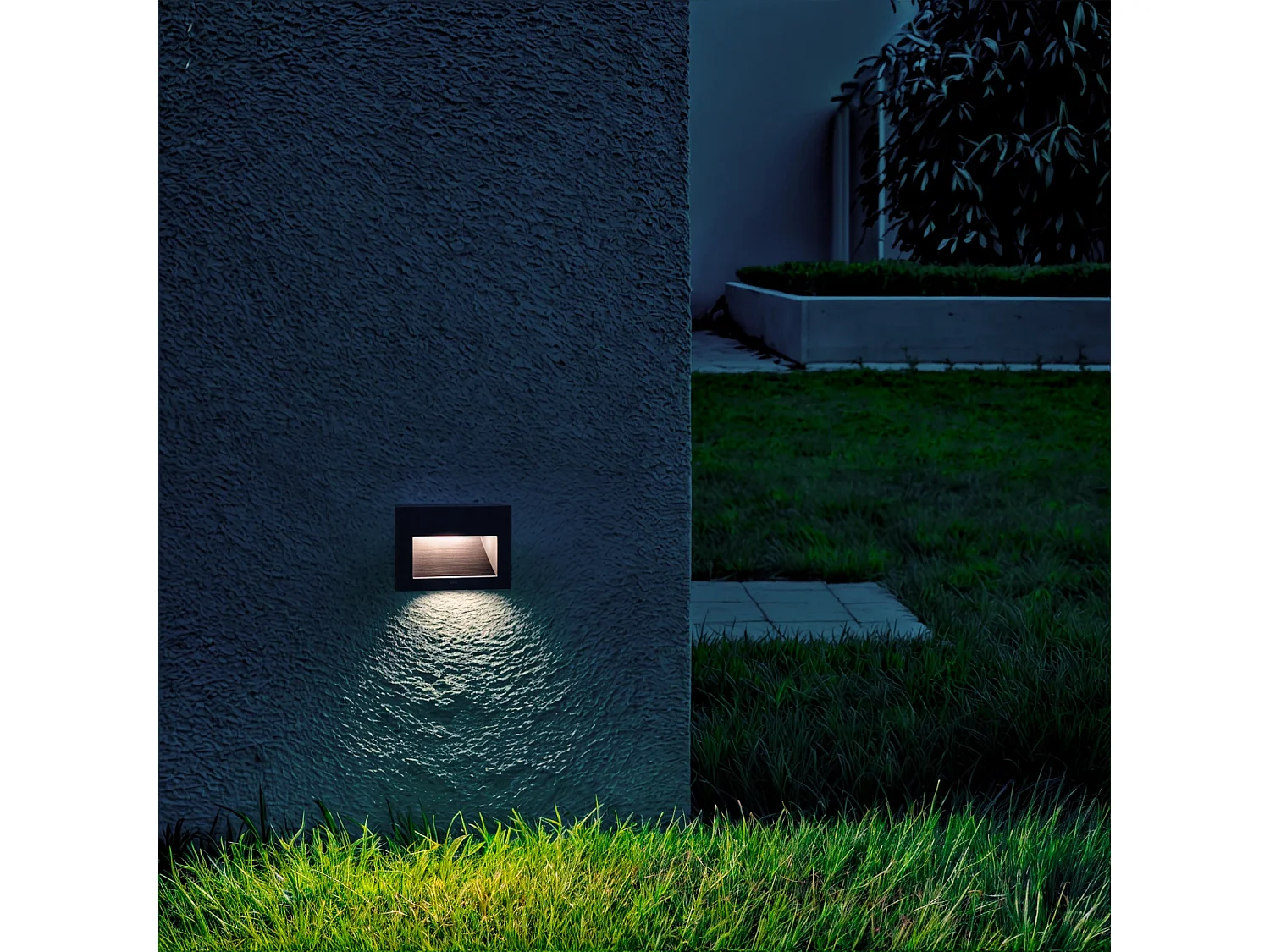 Baliza Exterior LED 5W Empotrable Pared Aluminio Olite Horizon 4000K Negro Blanco Neutro