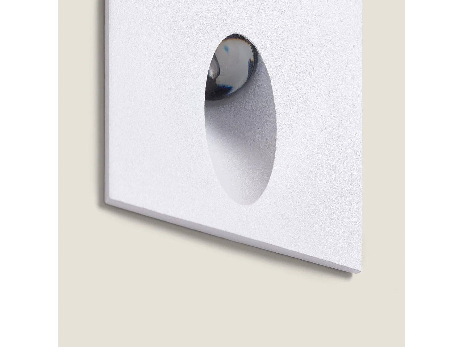 Baliza Exterior LED 3W Empotrable Pared Cuadrado Aluminio Adam 2700K Blanco Blanco Cálido