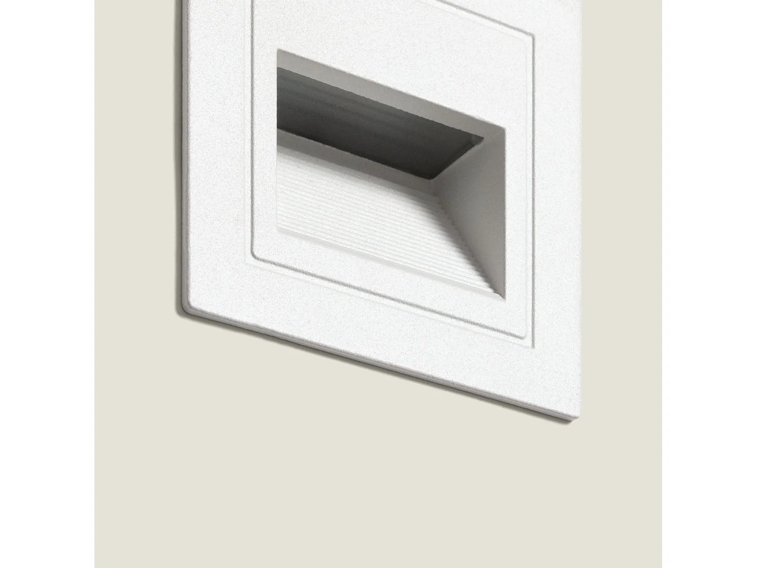 Baliza Exterior LED 3W Empotrable Aluminio Pared Cuadrado Olite II 4000K Blanco Blanco Neutro
