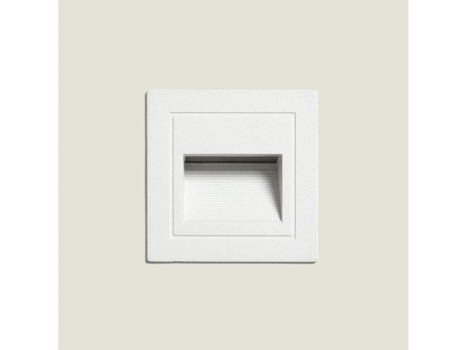 Baliza Exterior LED 3W Empotrable Aluminio Pared Cuadrado Olite II 4000K Blanco Blanco Neutro