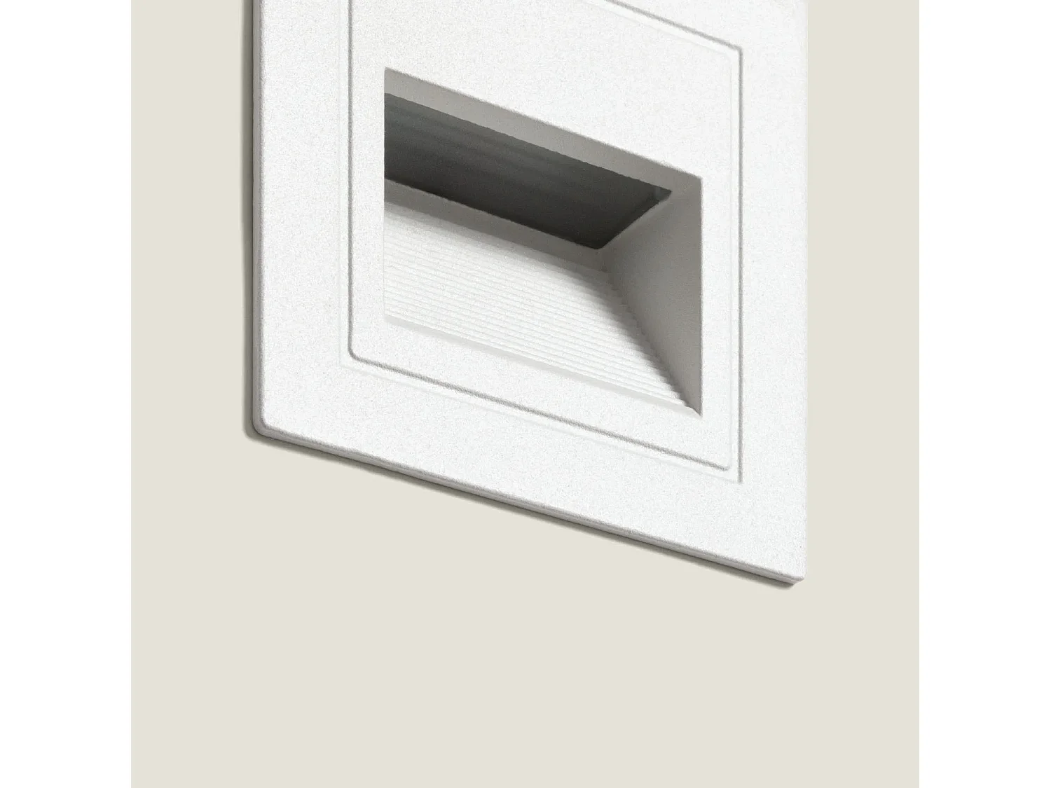 Baliza Exterior LED 3W Empotrable Aluminio Pared Cuadrado Olite II 4000K Blanco Blanco Neutro