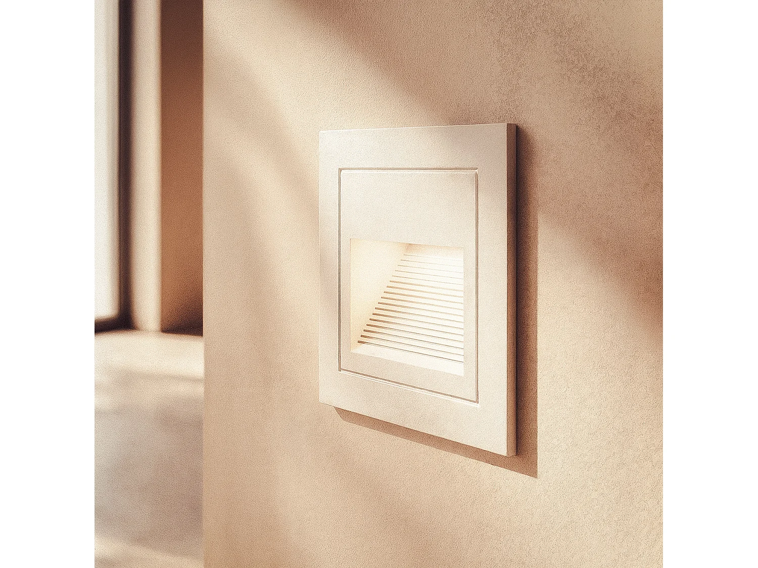 Baliza Exterior LED 3W Empotrable Aluminio Pared Cuadrado Olite II 4000K Blanco Blanco Neutro