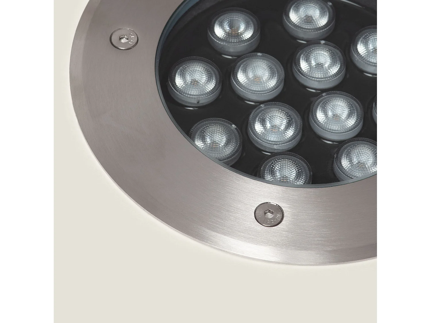 Foco Exterior LED 12W Solid Empotrable Suelo Inox Hallo 2700K Blanco Cálido