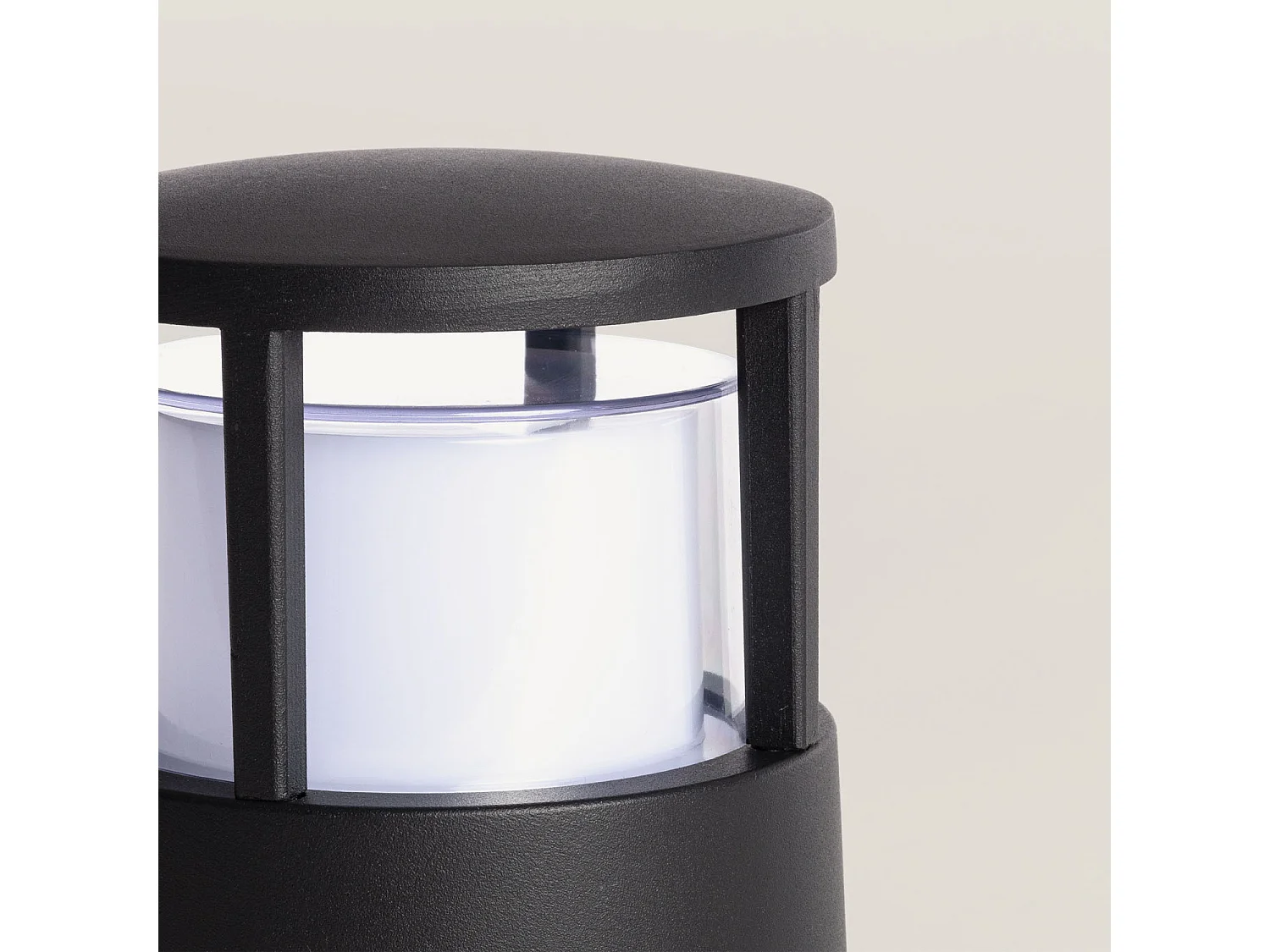 Baliza Sobremuro Exterior LED 5W Aluminio 11cm Obis Negro CCT 2700K - 3300K - 4000K