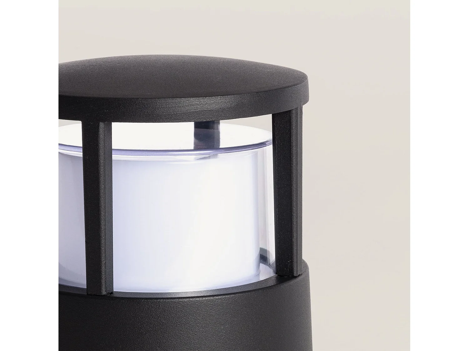 Baliza Sobremuro Exterior LED 5W Aluminio 11cm Obis Negro CCT 2700K - 3300K - 4000K