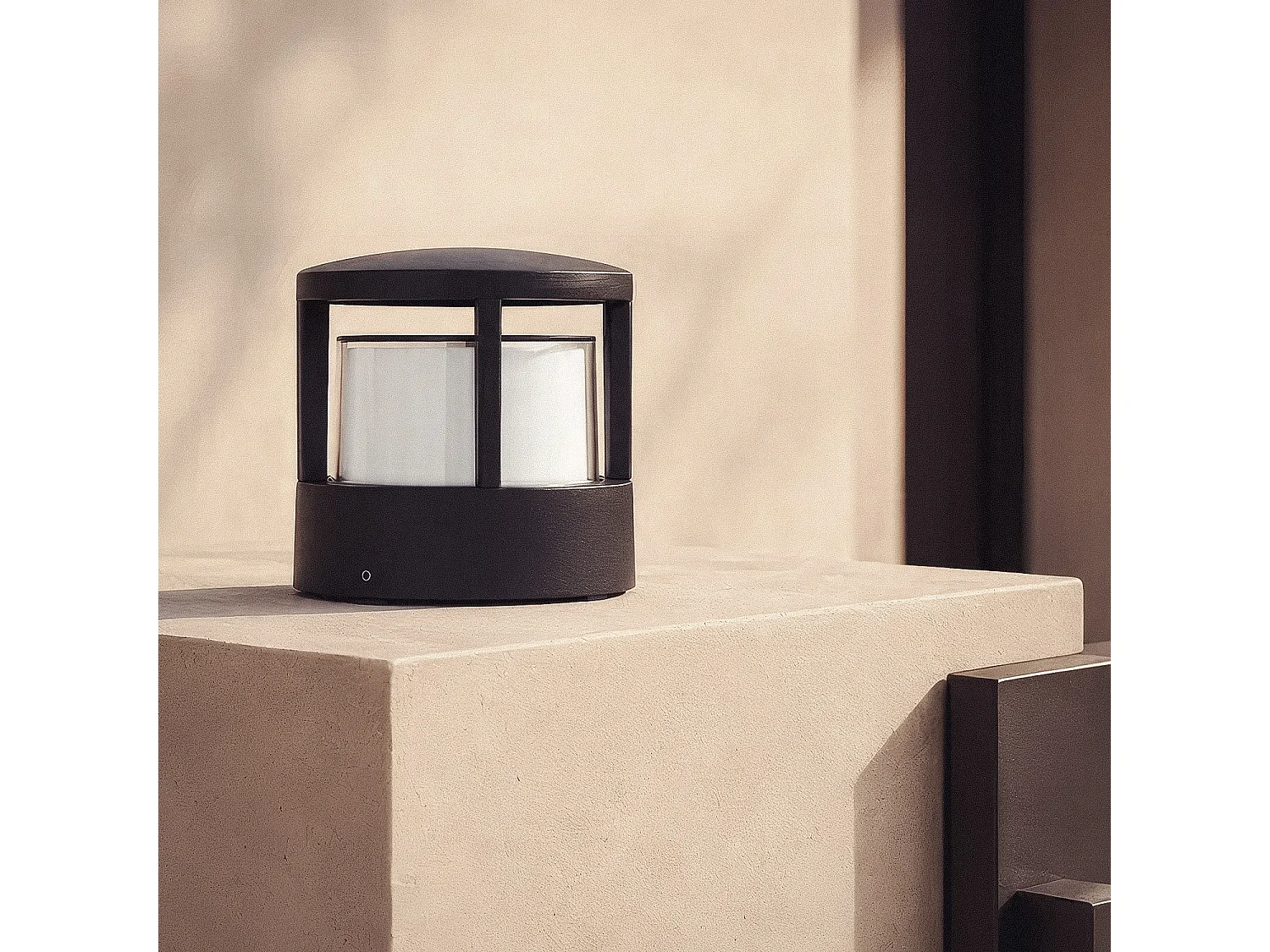 Baliza Sobremuro Exterior LED 5W Aluminio 11cm Obis Negro CCT 2700K - 3300K - 4000K