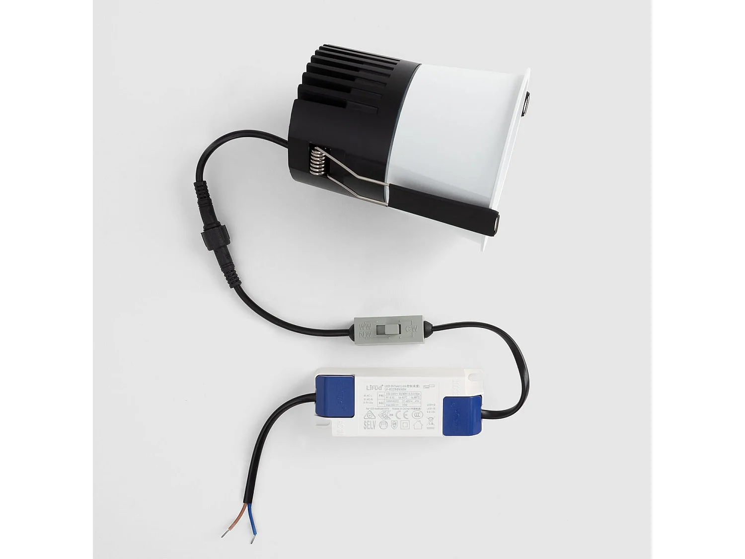 Foco Downlight LED 24W Corte Ø 90 mm Deep 4000K Blanco Blanco Neutro