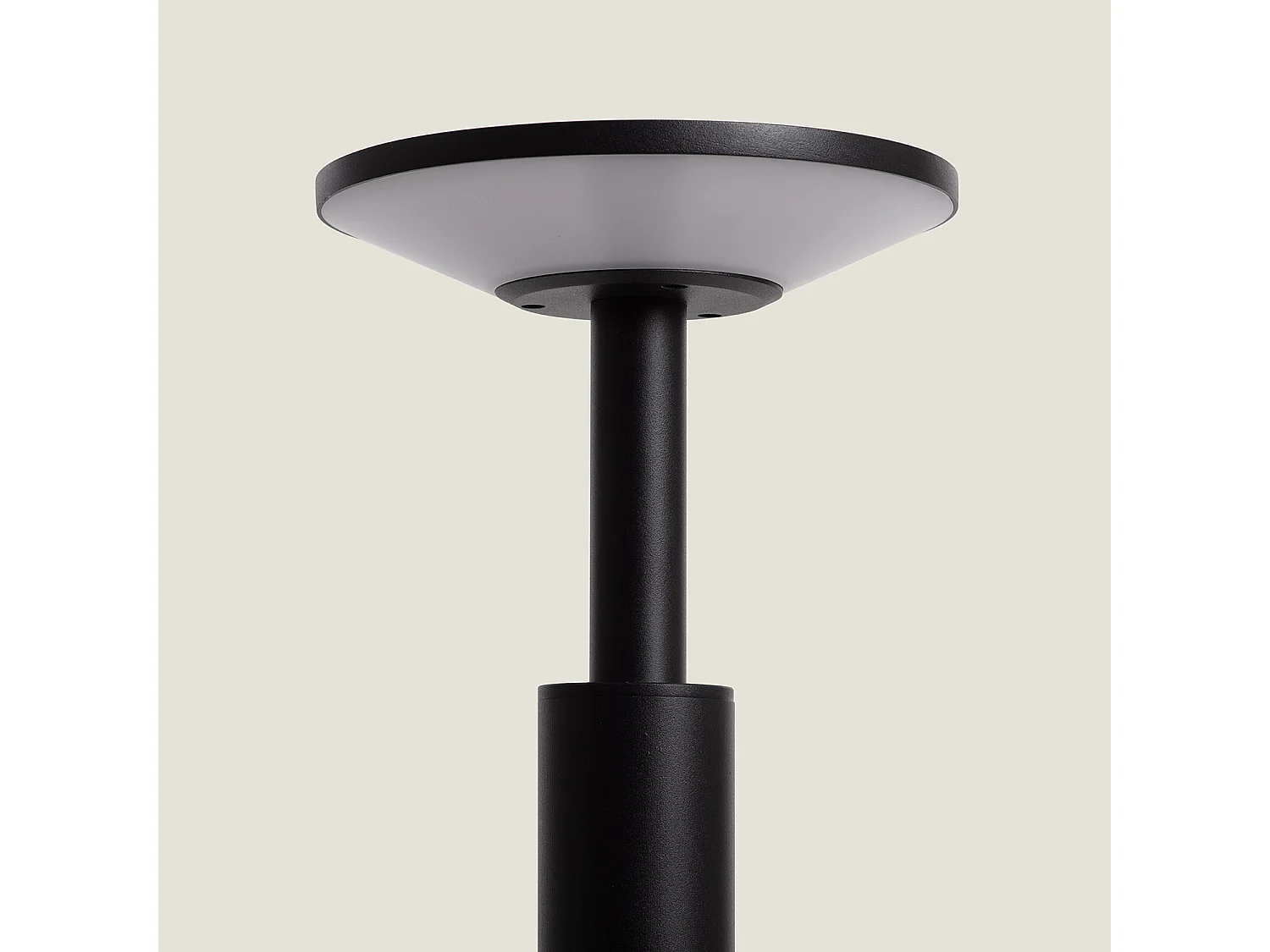 Baliza de Pie Exterior LED 16W Aluminio Lhasa 3000K M Negro Blanco Cálido