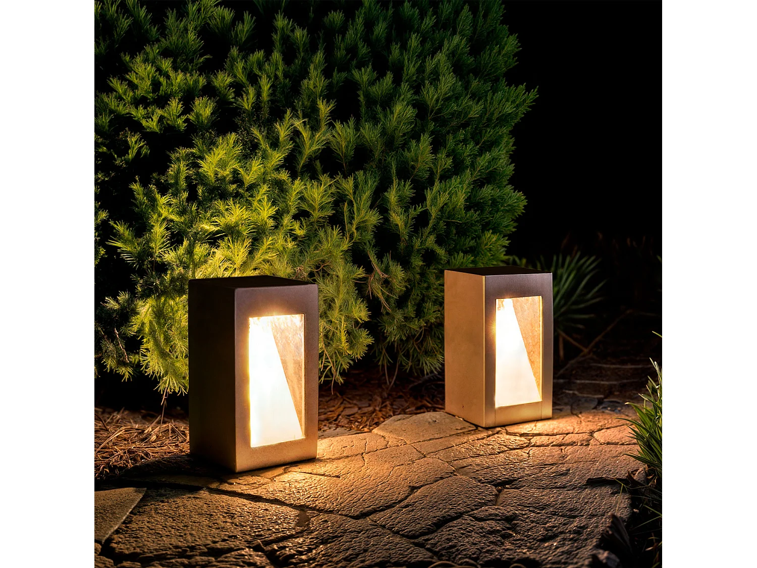 Baliza Exterior LED Regulable 6W Cemento Lumixa Gris Piedra 275 mm