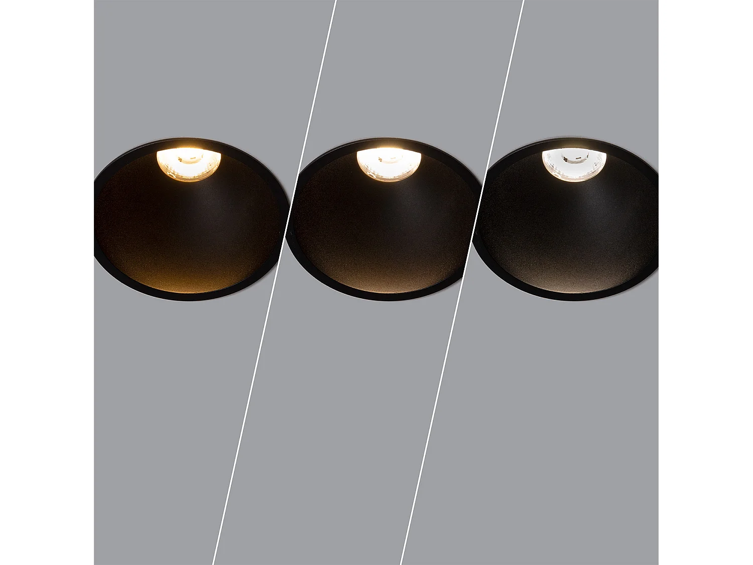 Foco Downlight LED 24W Corte Ø 90 mm Deep 4000K Negro Blanco Neutro