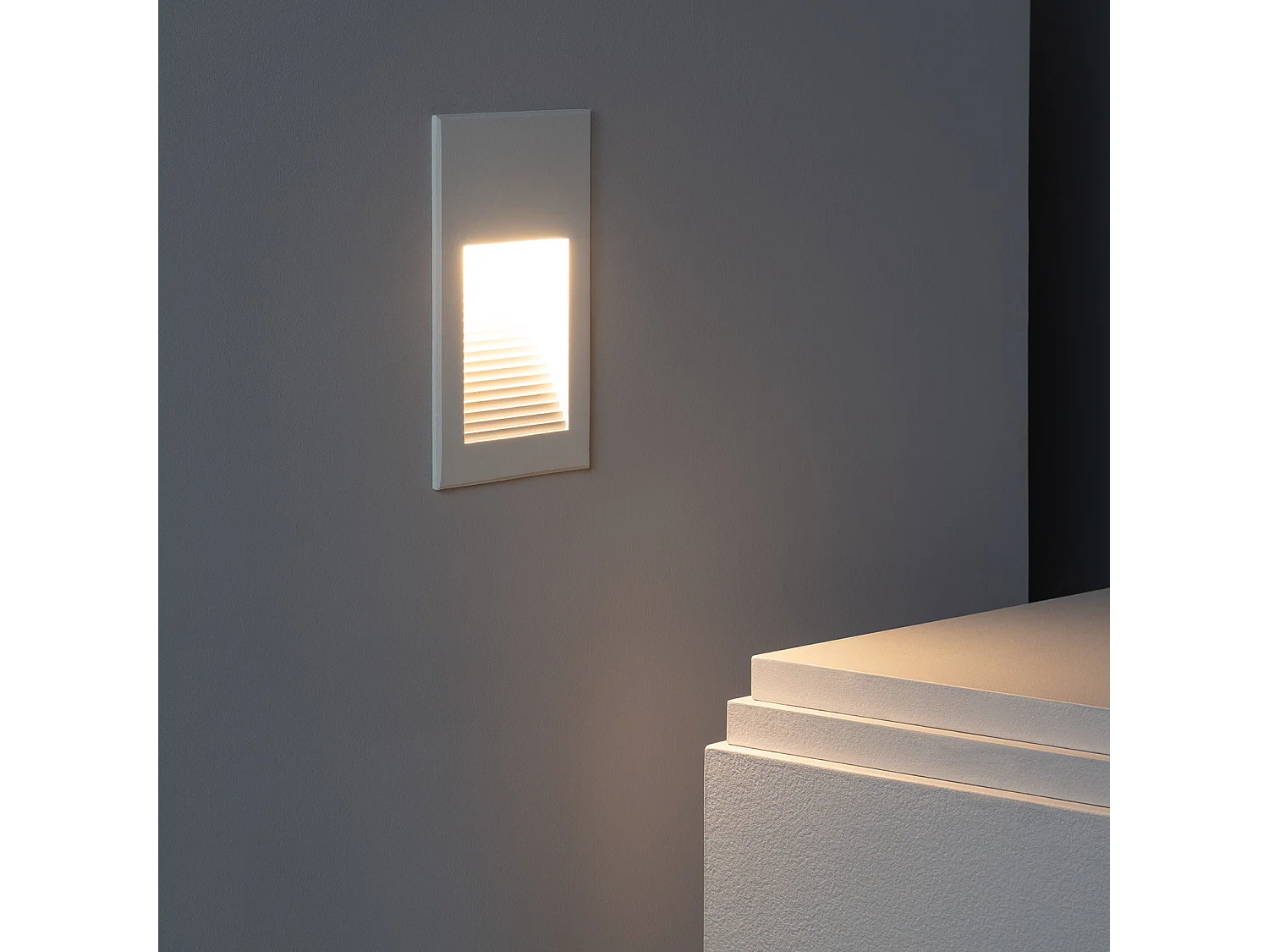 Baliza Exterior LED 5W Empotrable Pared Aluminio Olite 4000K Blanco Blanco Neutro