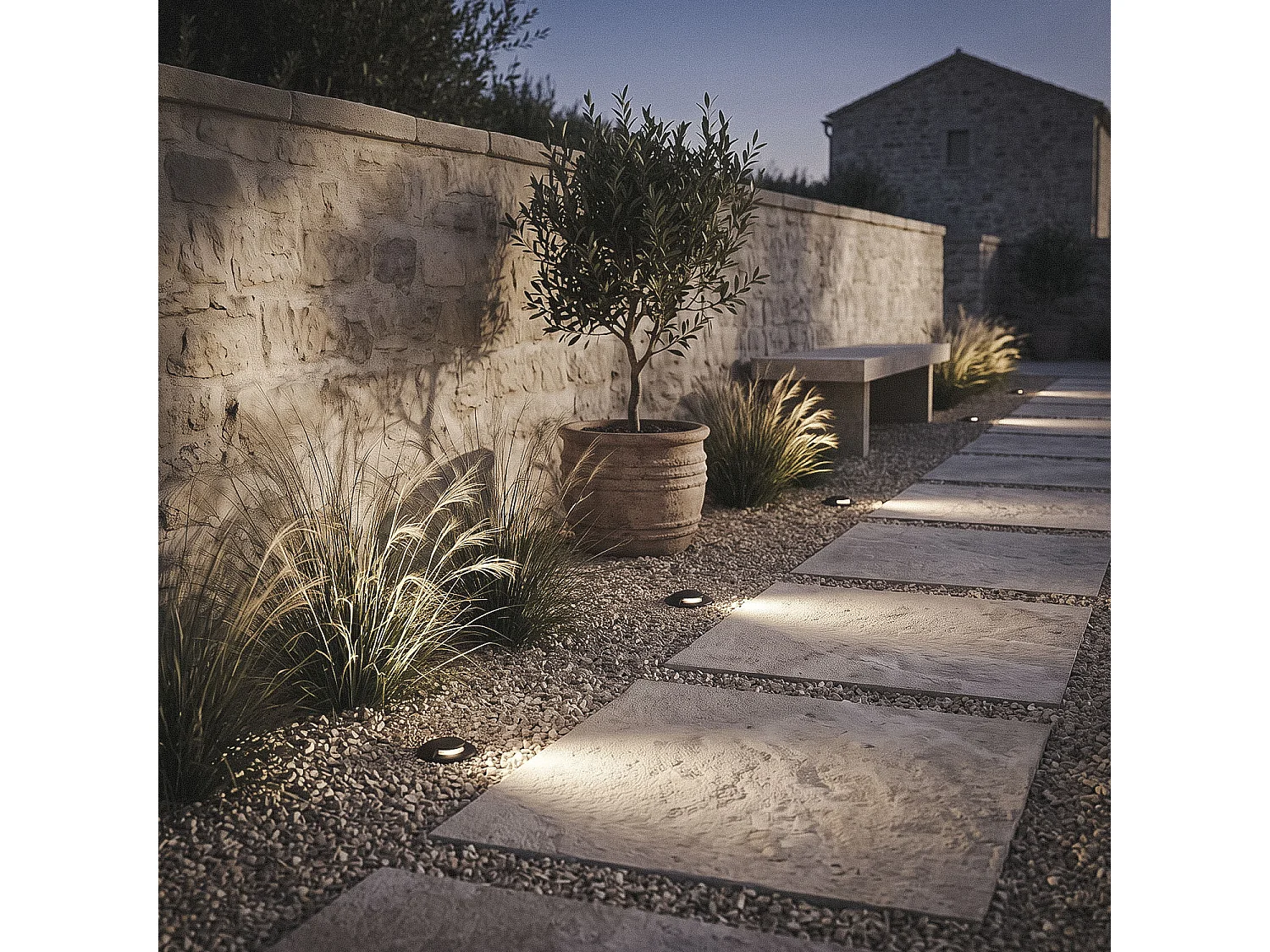 Segnapasso LED per Esterni 3W da Incasso a Terra 1L 2700K Bianco Caldo