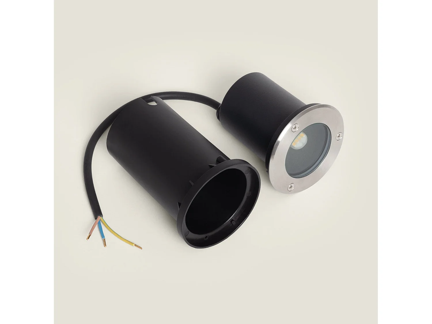 Foco Exterior Empotrable Suelo Inox G9 Plateado