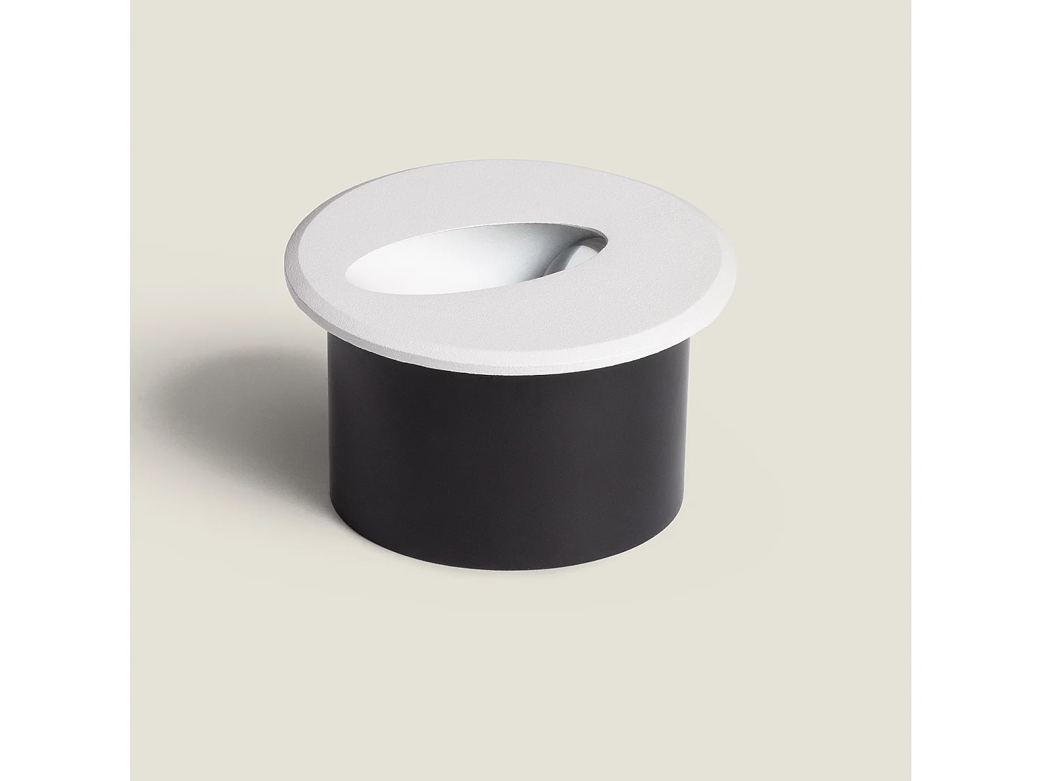 Baliza Exterior LED 3W Empotrable Pared Circular Aluminio Oval Adam 4000K Blanco Blanco Neutro