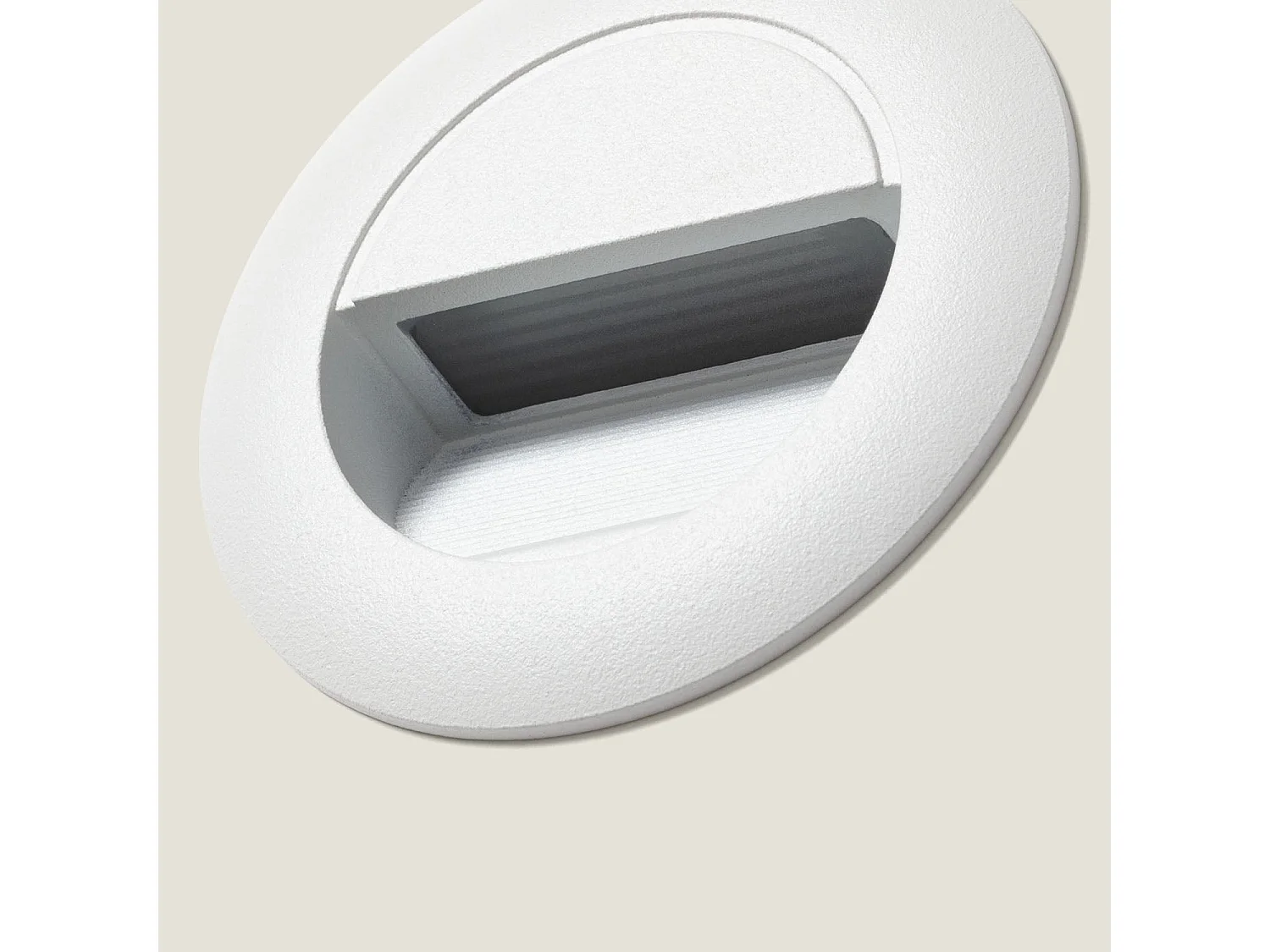 Baliza Exterior LED 3W Empotrable Aluminio Pared Circular Olite 2700K Blanco Blanco Cálido