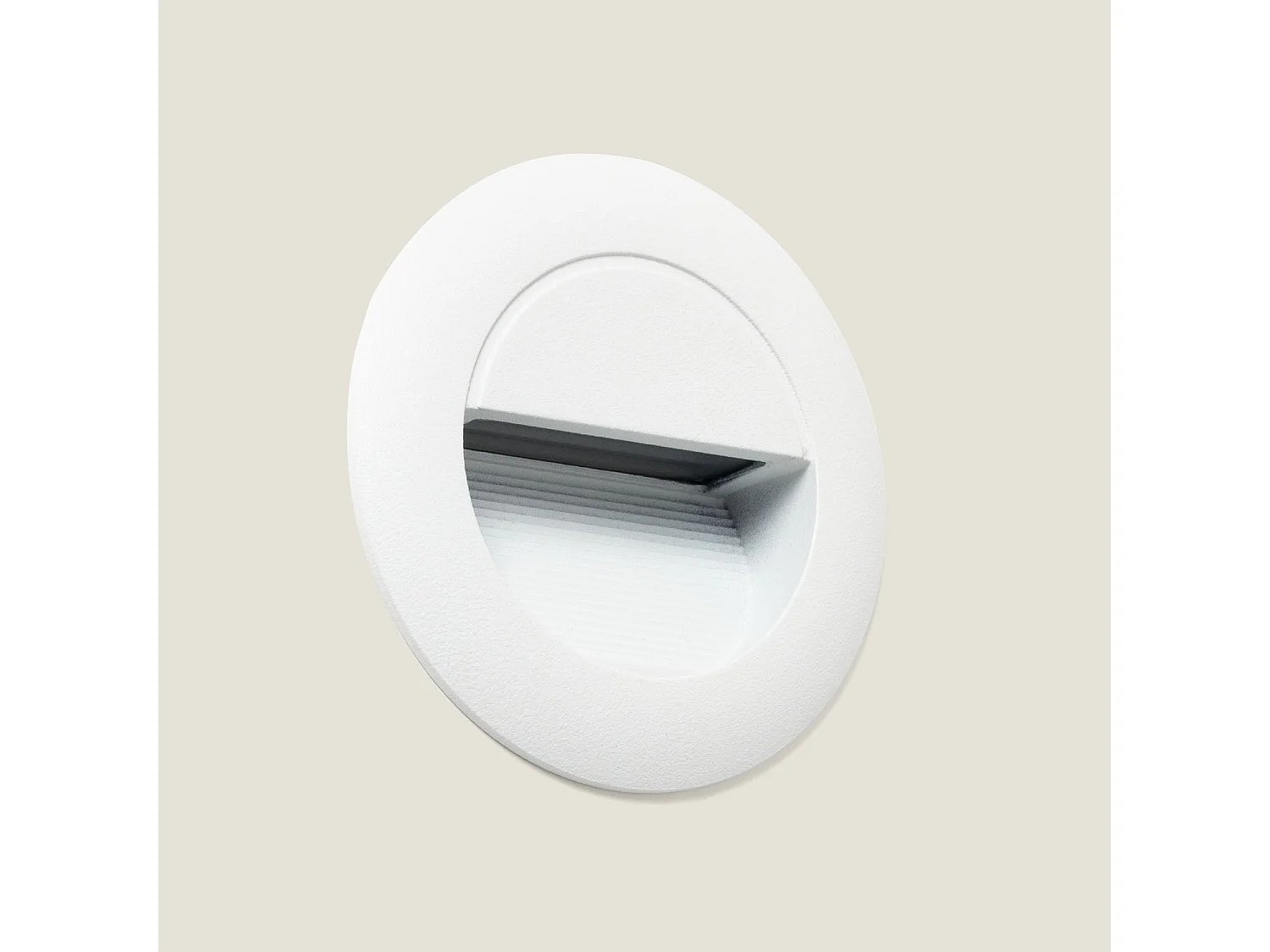 Baliza Exterior LED 3W Empotrable Aluminio Pared Circular Olite 2700K Blanco Blanco Cálido