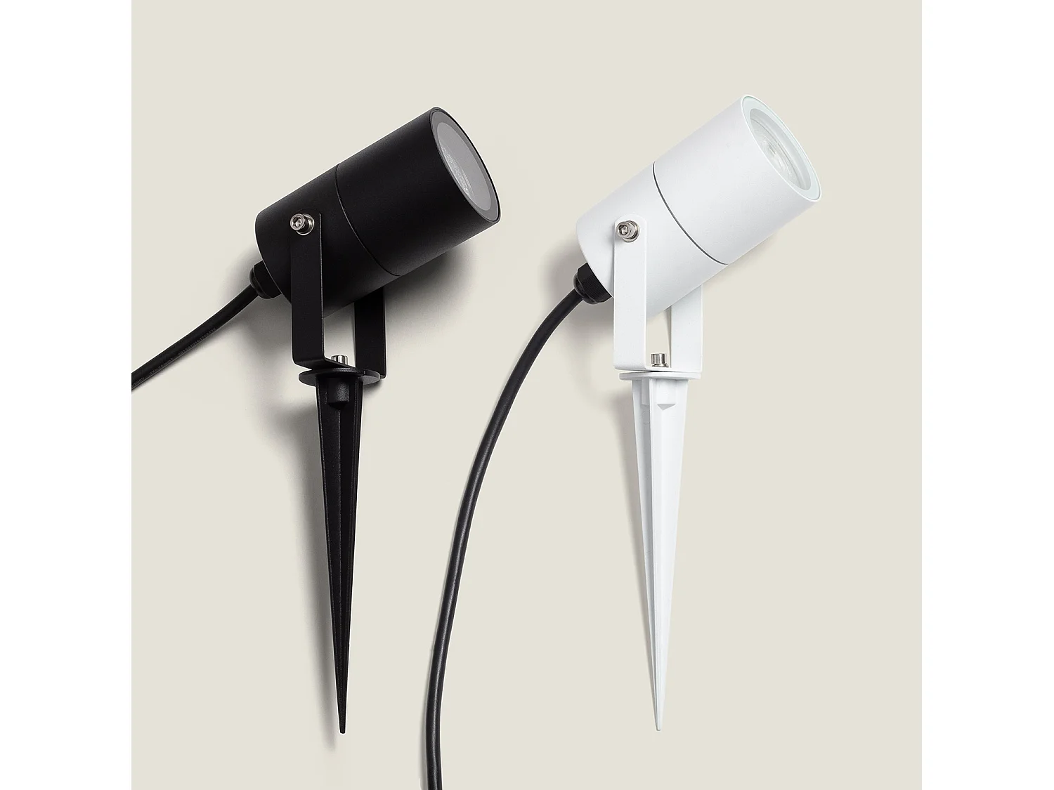 Foco Exterior GU10 Aluminio con Pincho Telaga Blanco