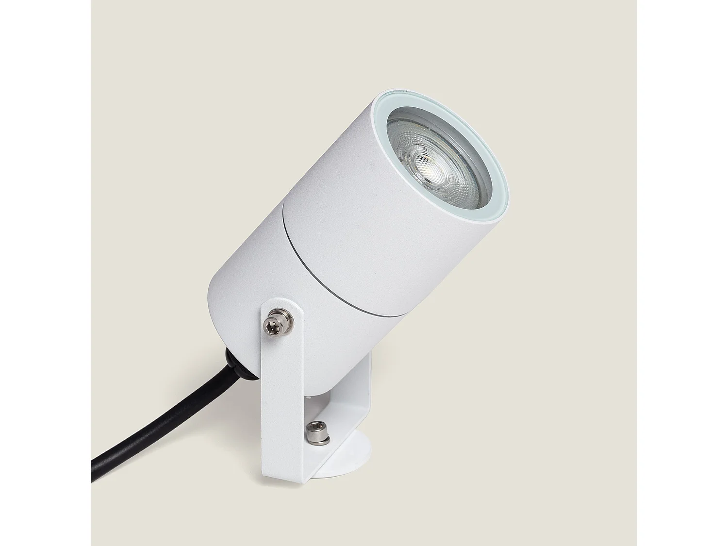 Foco Exterior GU10 Aluminio con Pincho Telaga Blanco