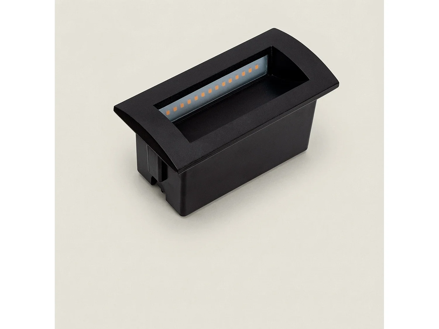 Baliza Exterior LED 4W Empotrable Pared Rectangular Aluminio y Cristal Edulis 4000K Negro Blanco Neutro