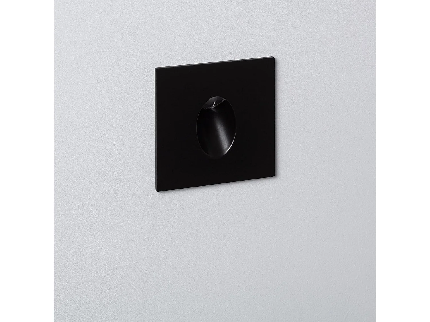 Baliza LED Empotrable Pared Cuadrado Aluminio Adam 3000K Negro Blanco Cálido