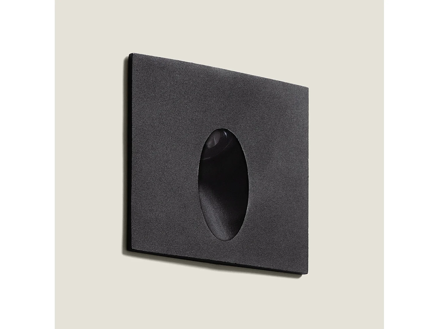 Baliza Exterior LED 3W Empotrable Pared Cuadrado Aluminio Adam 2700K Negro Blanco Cálido