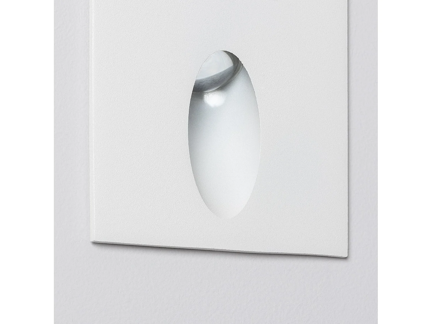 Baliza Exterior LED 3W Empotrable Pared Cuadrado Oval Adam 4000K Blanco Blanco Neutro