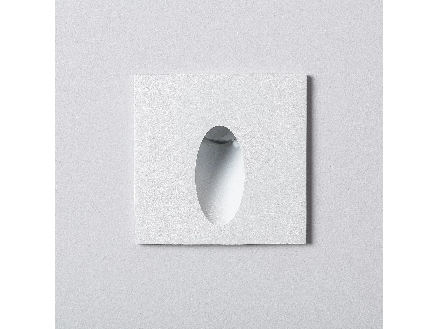 Baliza Exterior LED 3W Empotrable Pared Cuadrado Oval Adam 4000K Blanco Blanco Neutro