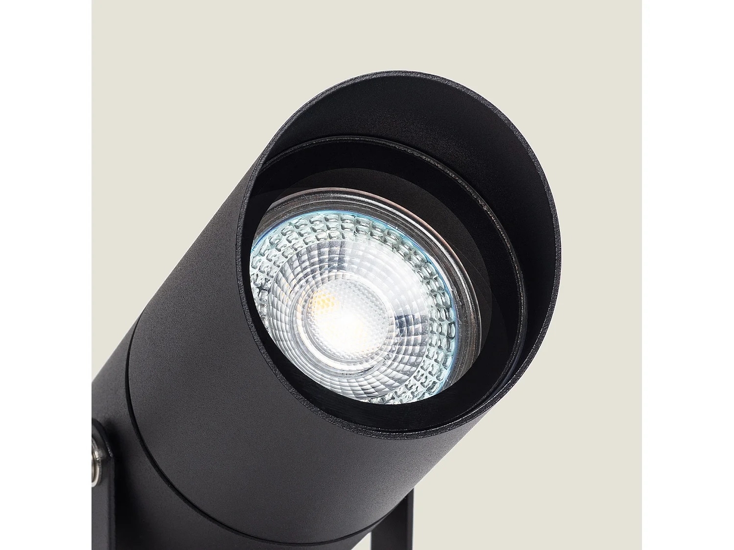 Foco Exterior GU10 Aluminio con Pincho Tilot Negro