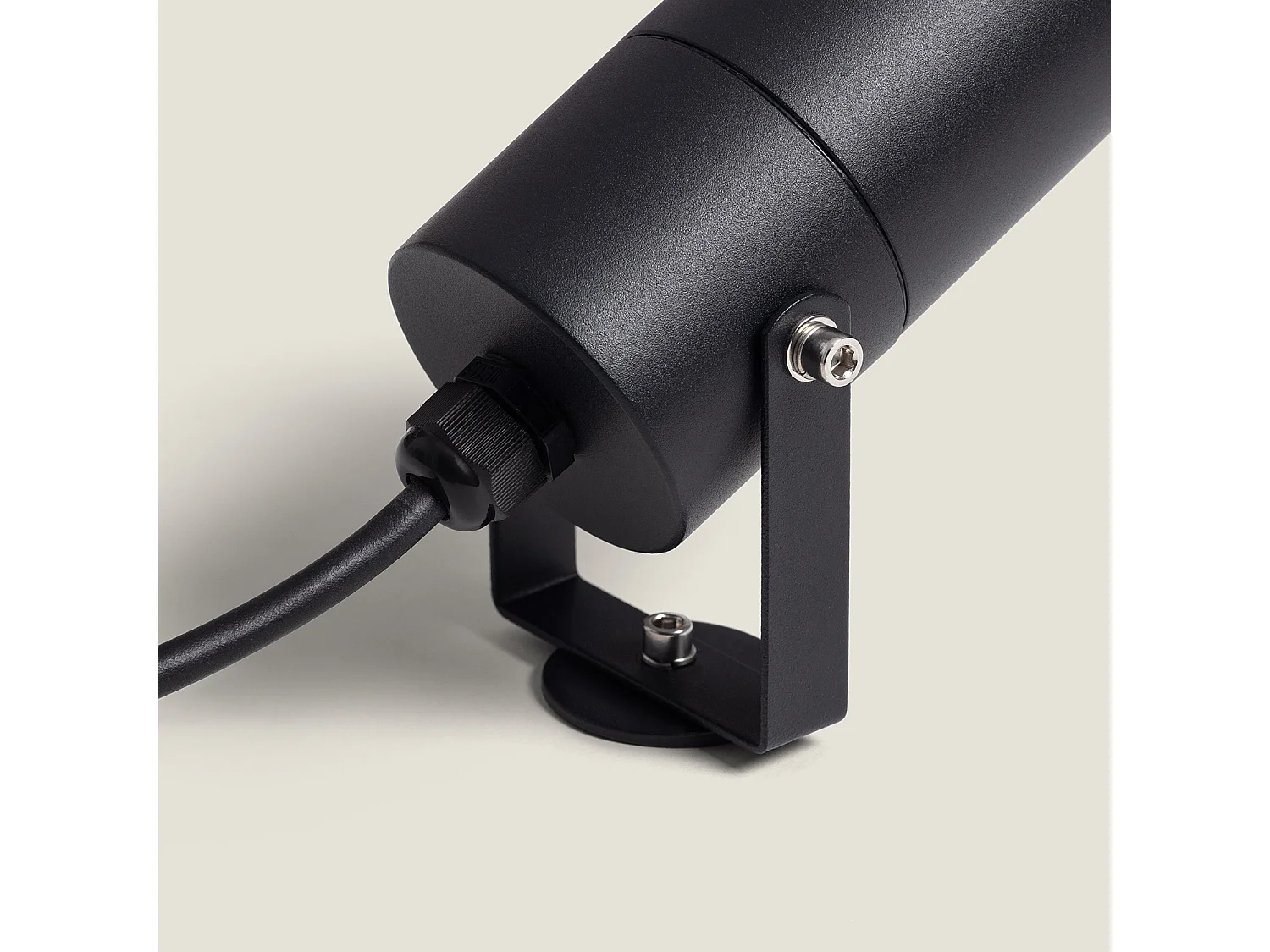 Foco Exterior GU10 Aluminio con Pincho Tilot Negro