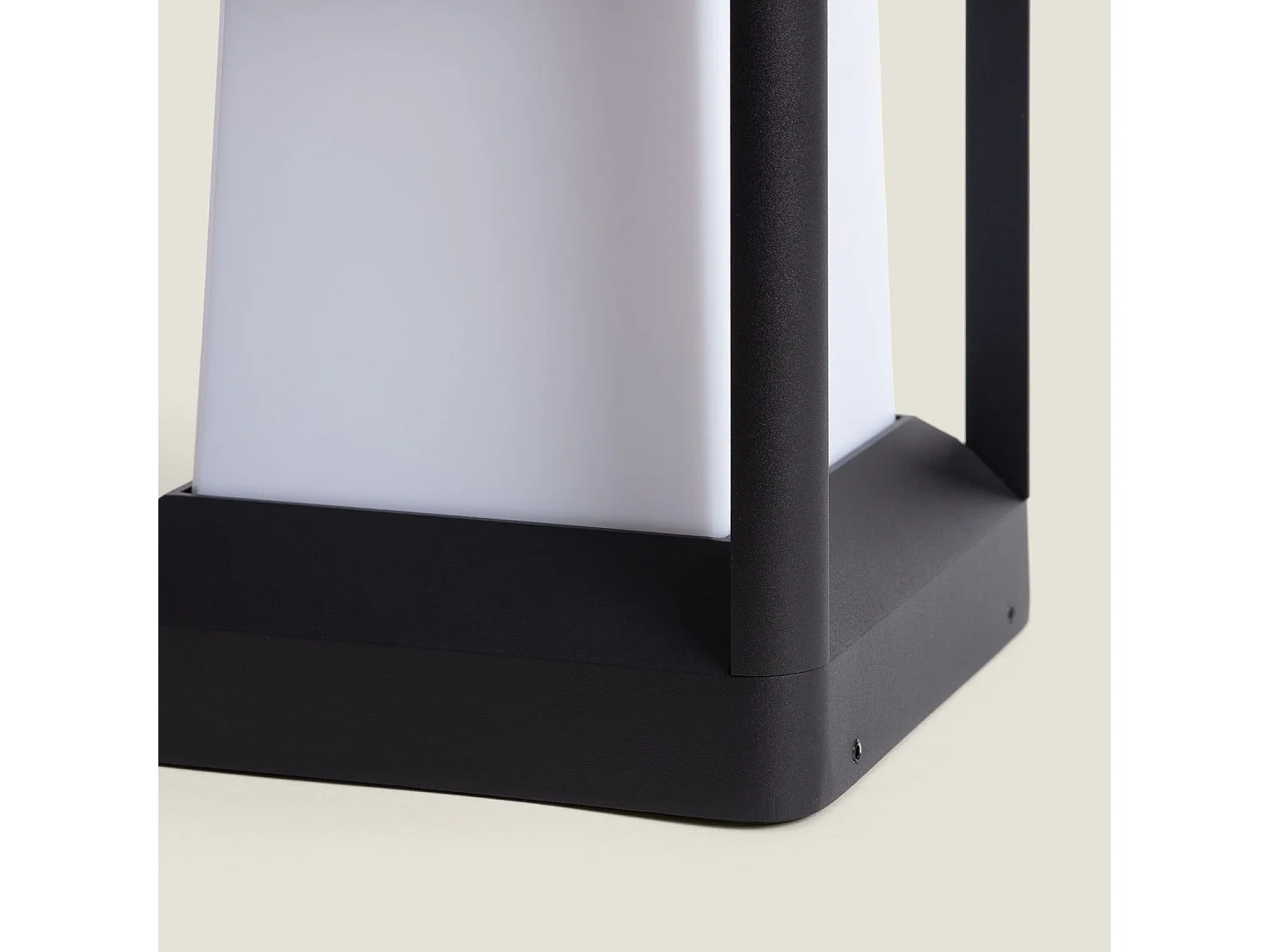 Baliza Sobremuro Exterior E27 Aluminio 21cm Indo Negro