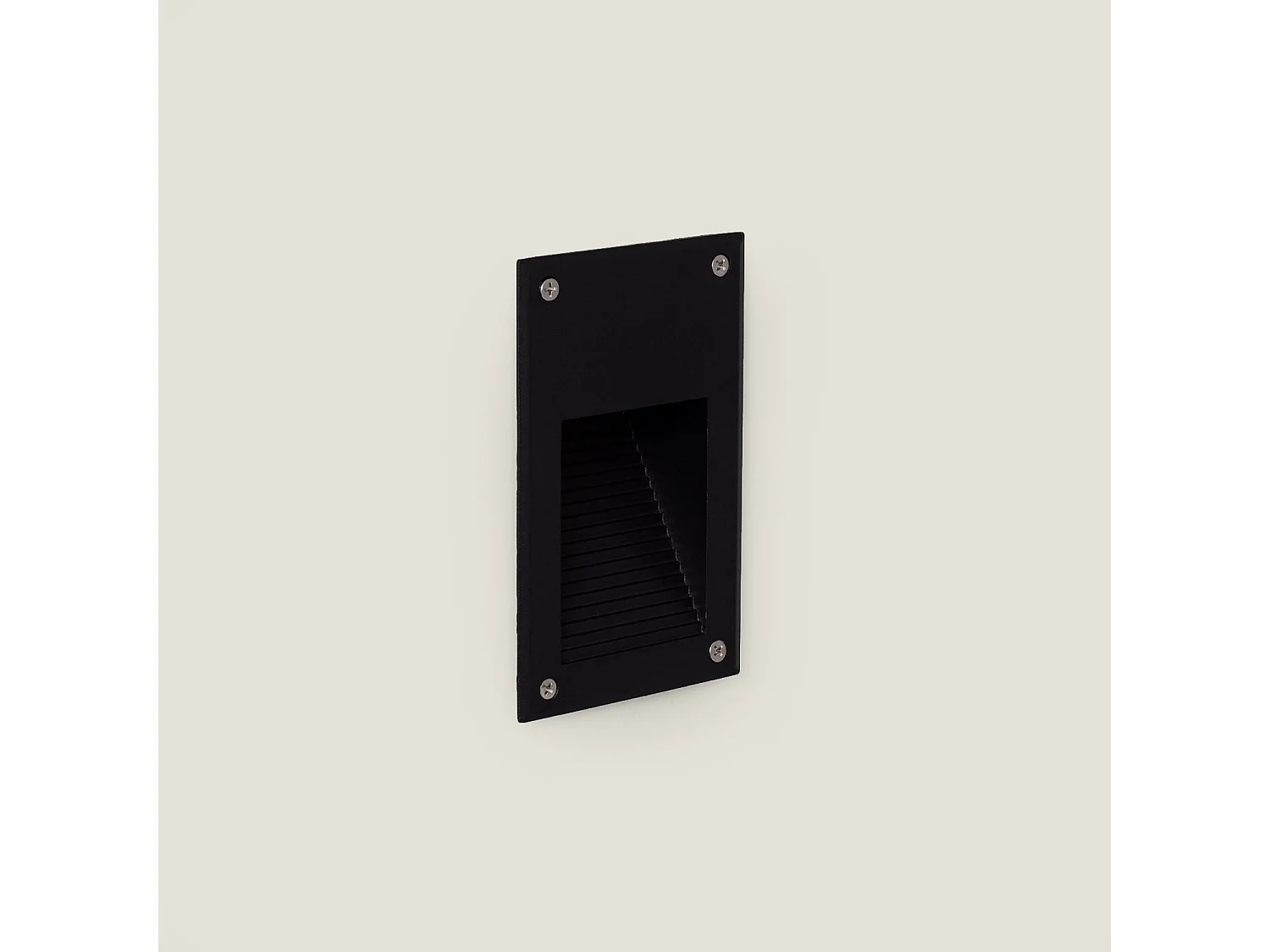 Baliza Exterior LED 3W Empotrable Pared Olite 6000K Negro Blanco Frío