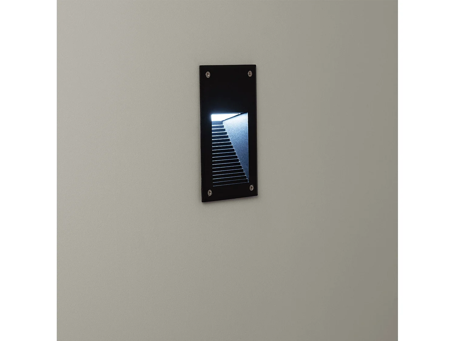 Baliza Exterior LED 3W Empotrable Pared Olite 6000K Negro Blanco Frío