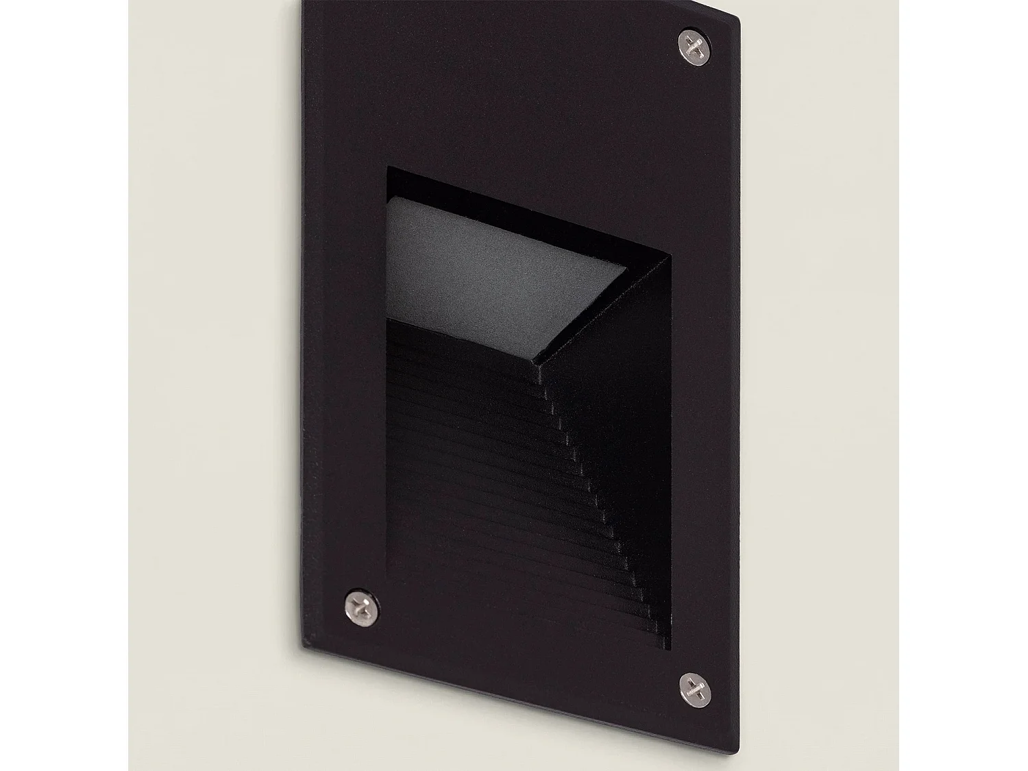 Baliza Exterior LED 3W Empotrable Pared Olite 6000K Negro Blanco Frío