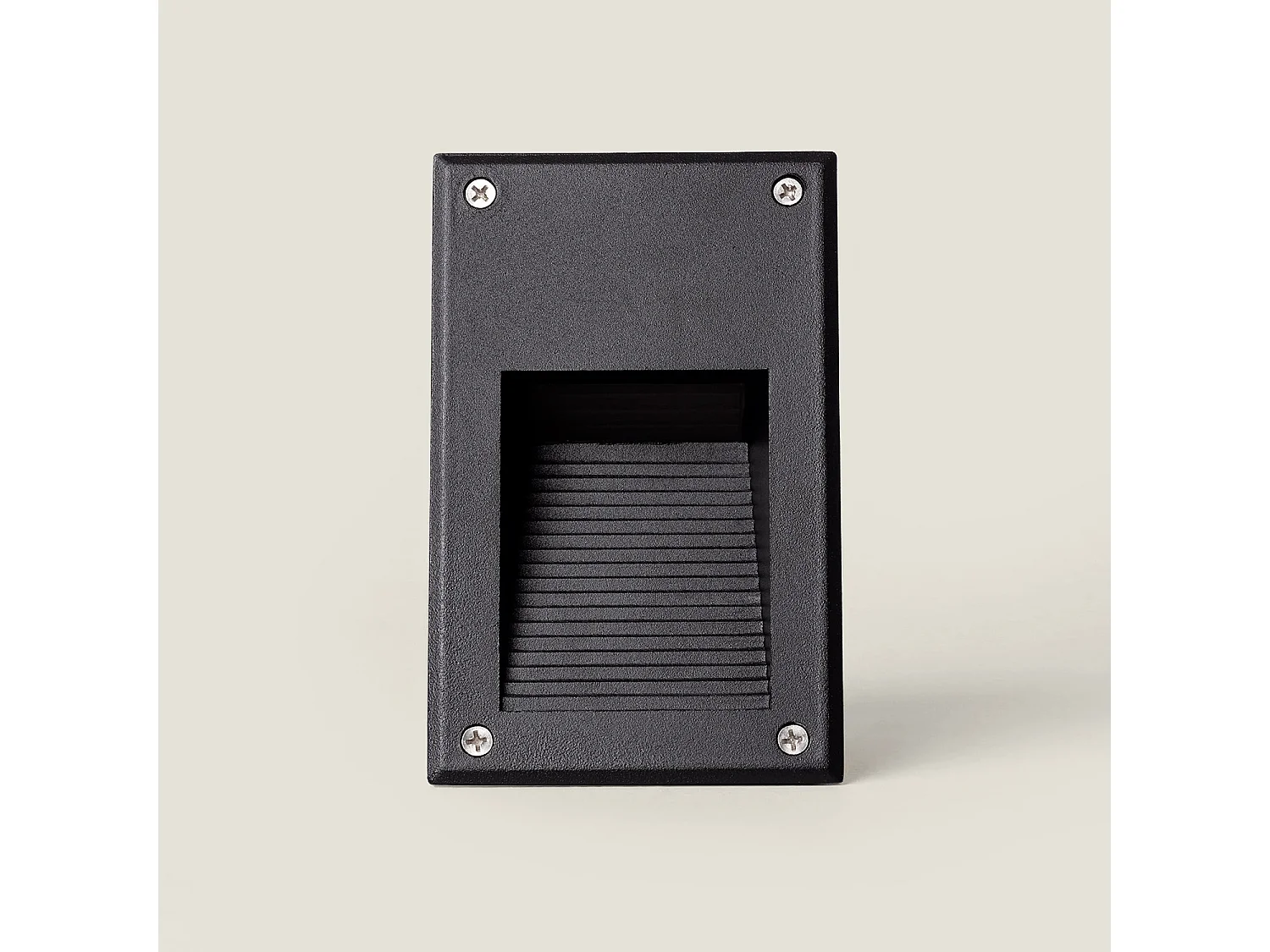 Baliza Exterior LED 3W Empotrable Pared Olite 6000K Negro Blanco Frío