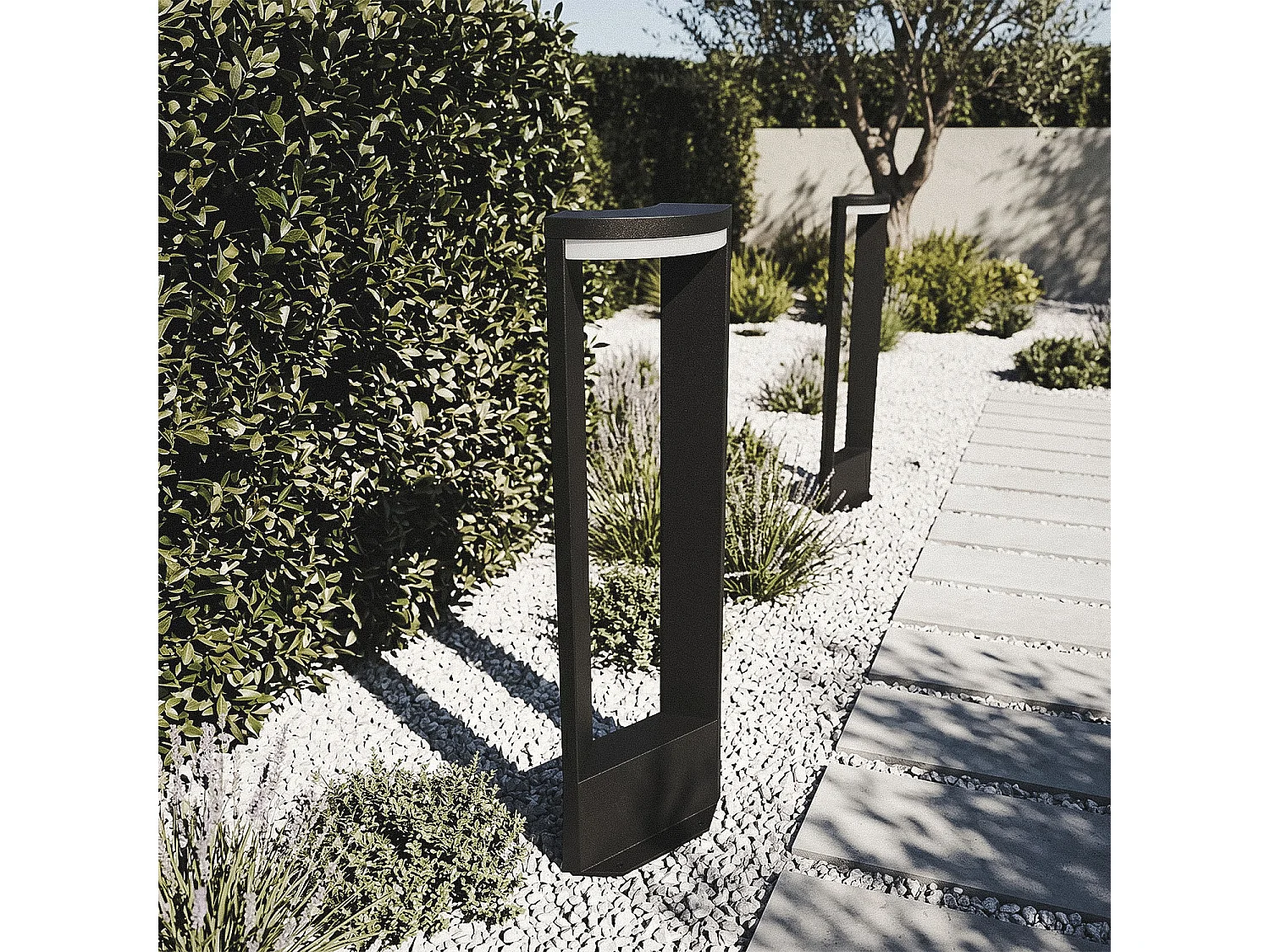 Baliza Exterior LED 12W Superficie Pie 60cm Salor CCT 2700K - 3300K - 4000K