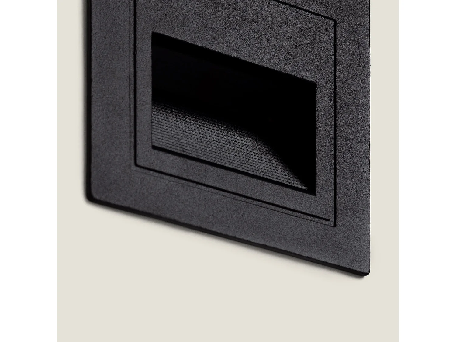 Baliza Exterior LED 3W Empotrable Pared Cuadrado Aluminio Olite 4000K Negro Blanco Neutro