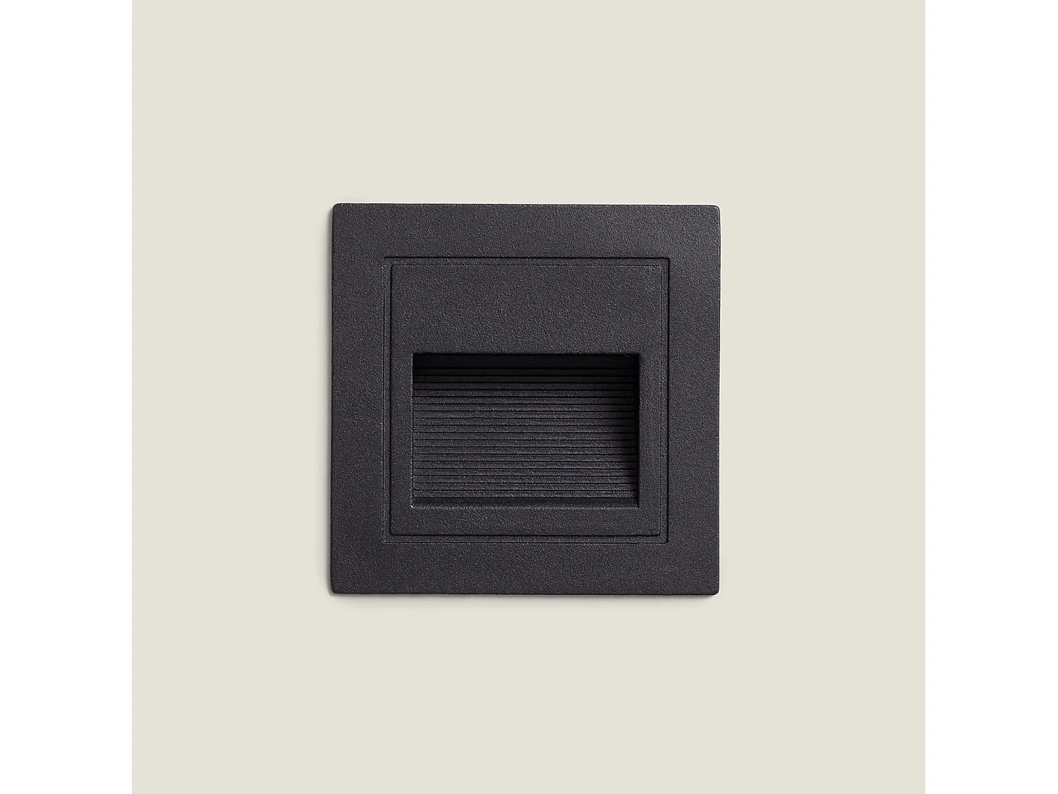 Baliza Exterior LED 3W Empotrable Pared Cuadrado Aluminio Olite 4000K Negro Blanco Neutro