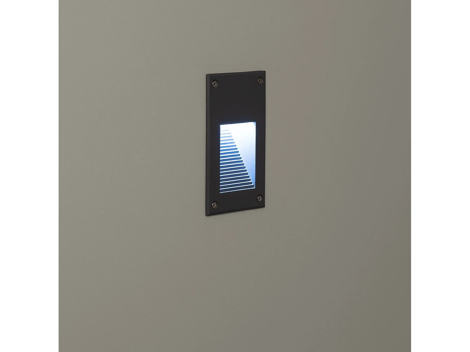 Baliza Exterior LED 3W Empotrable Pared Olite 6000K Gris Blanco Frío