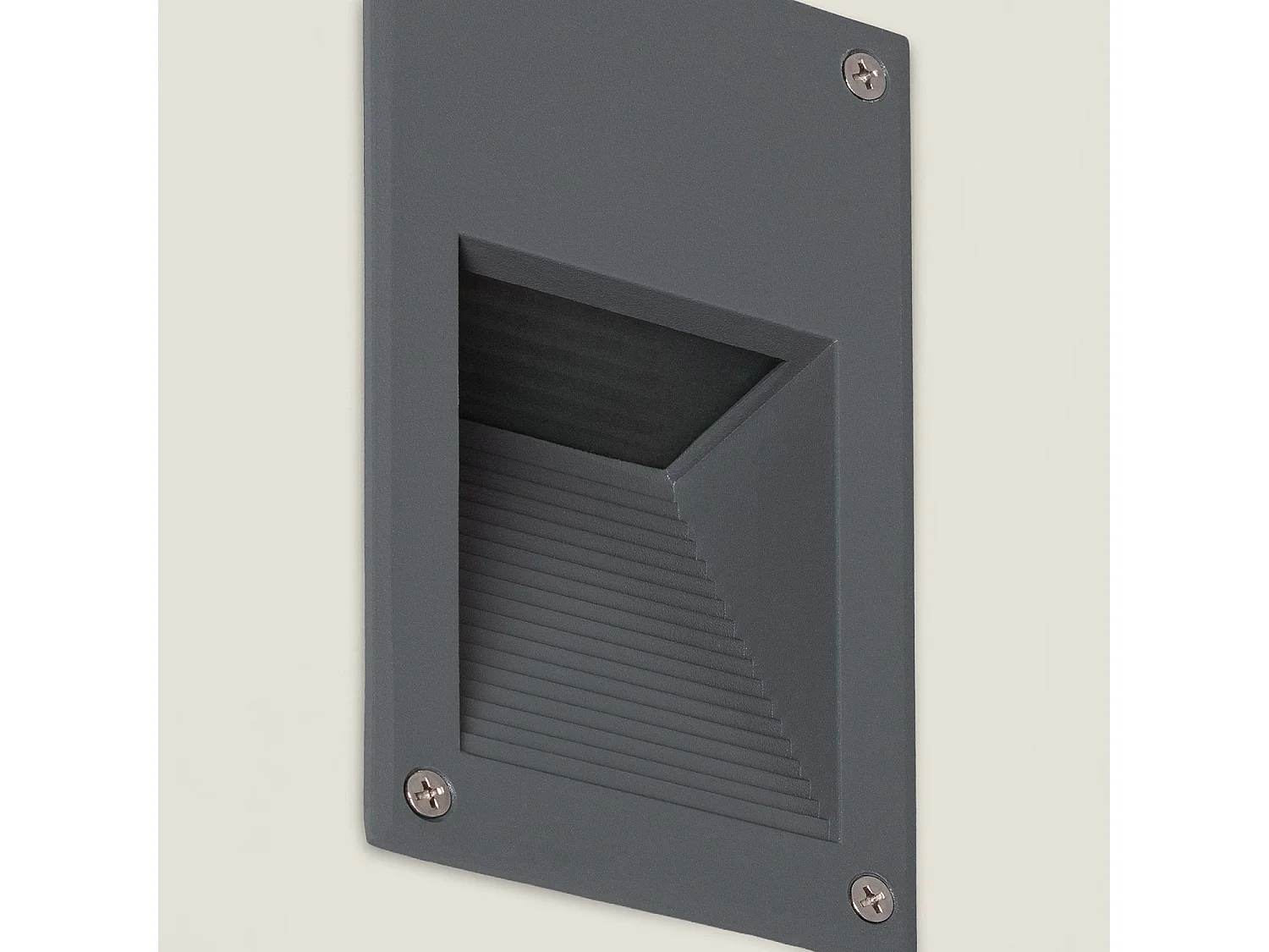Baliza Exterior LED 3W Empotrable Pared Olite 6000K Gris Blanco Frío