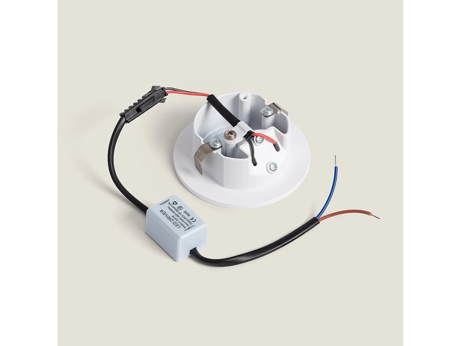 Baliza LED Empotrable Pared Circular Aluminio Adam 3000K Blanco Blanco Cálido