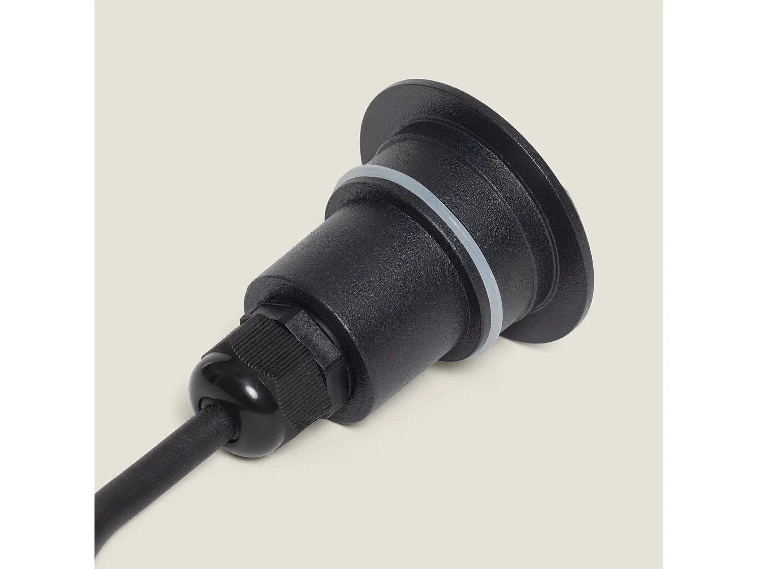 Baliza Exterior LED 3W Empotrable Suelo 4L 24V DC 4000K Negro Blanco Neutro