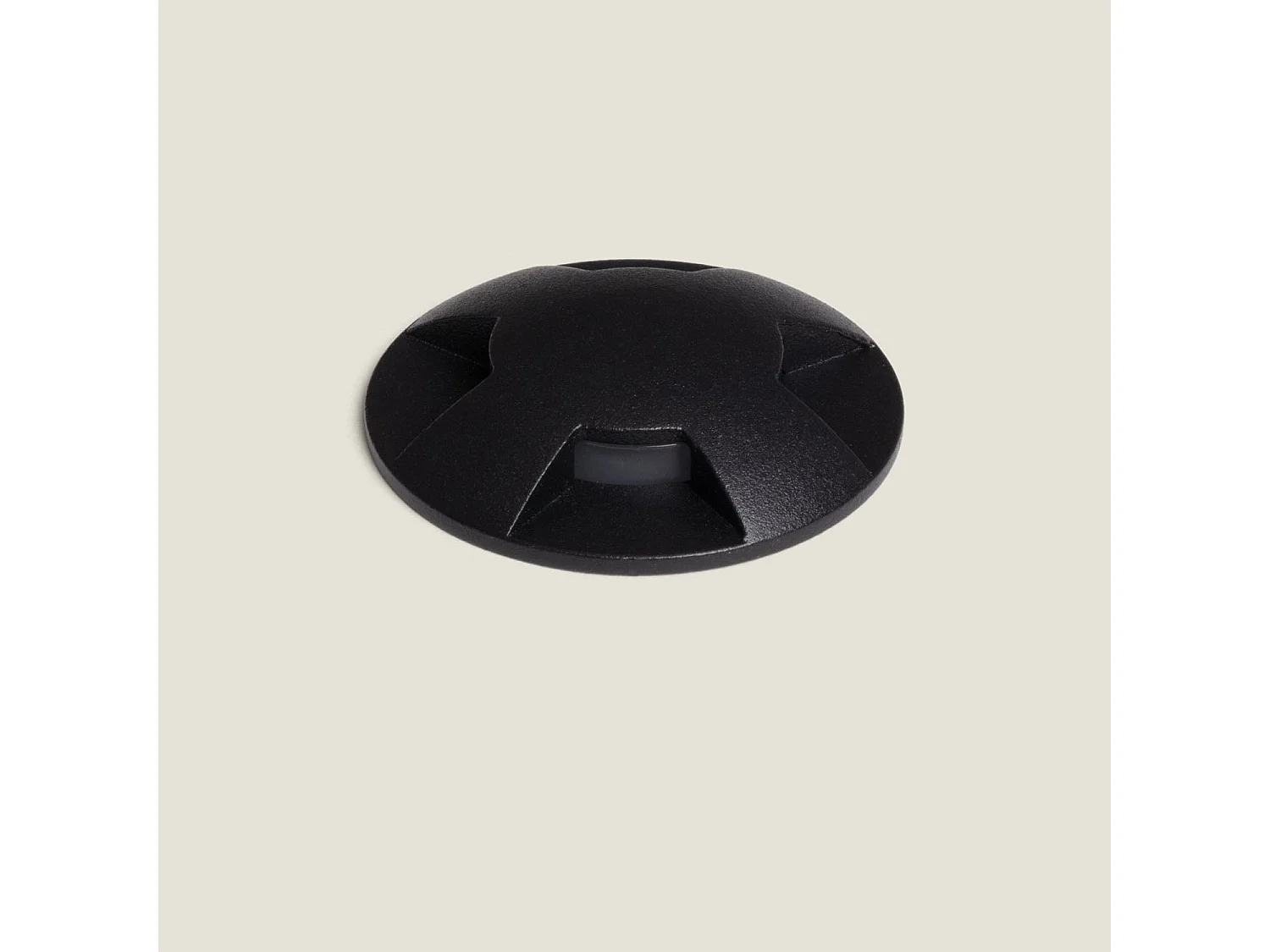 Baliza Exterior LED 3W Empotrable Suelo 4L 24V DC 4000K Negro Blanco Neutro