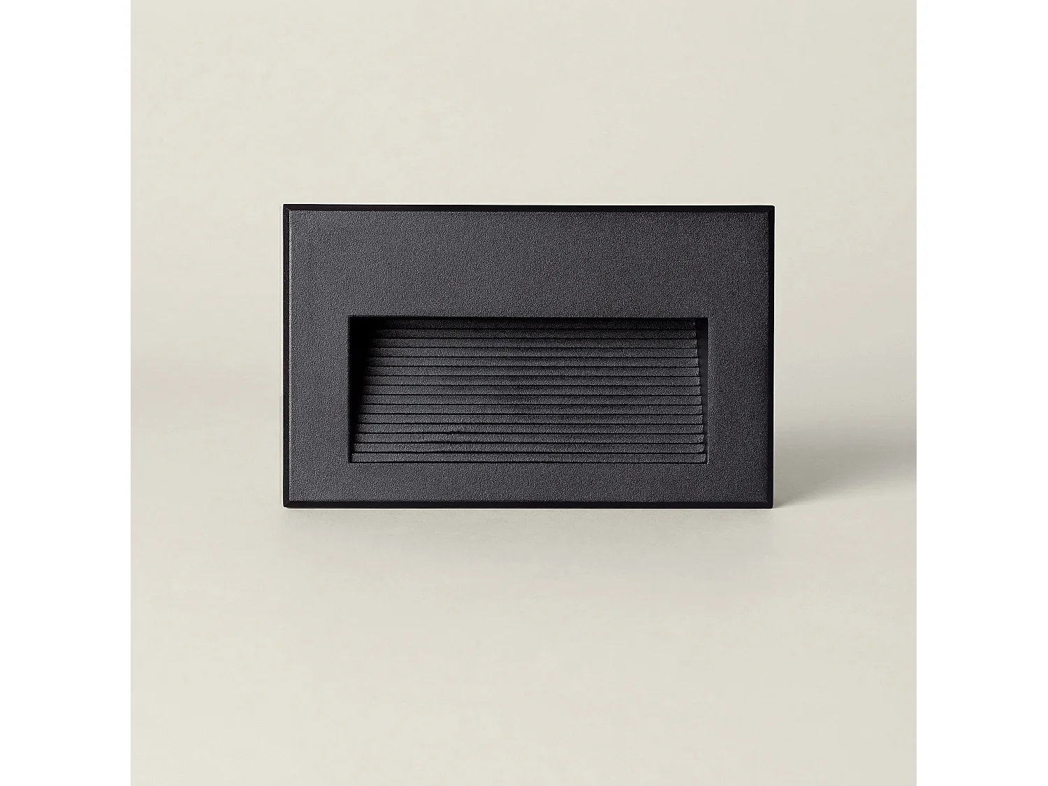 Baliza Exterior LED 5W Empotrable Pared Aluminio Olite Horizon 2700K Negro Blanco Cálido