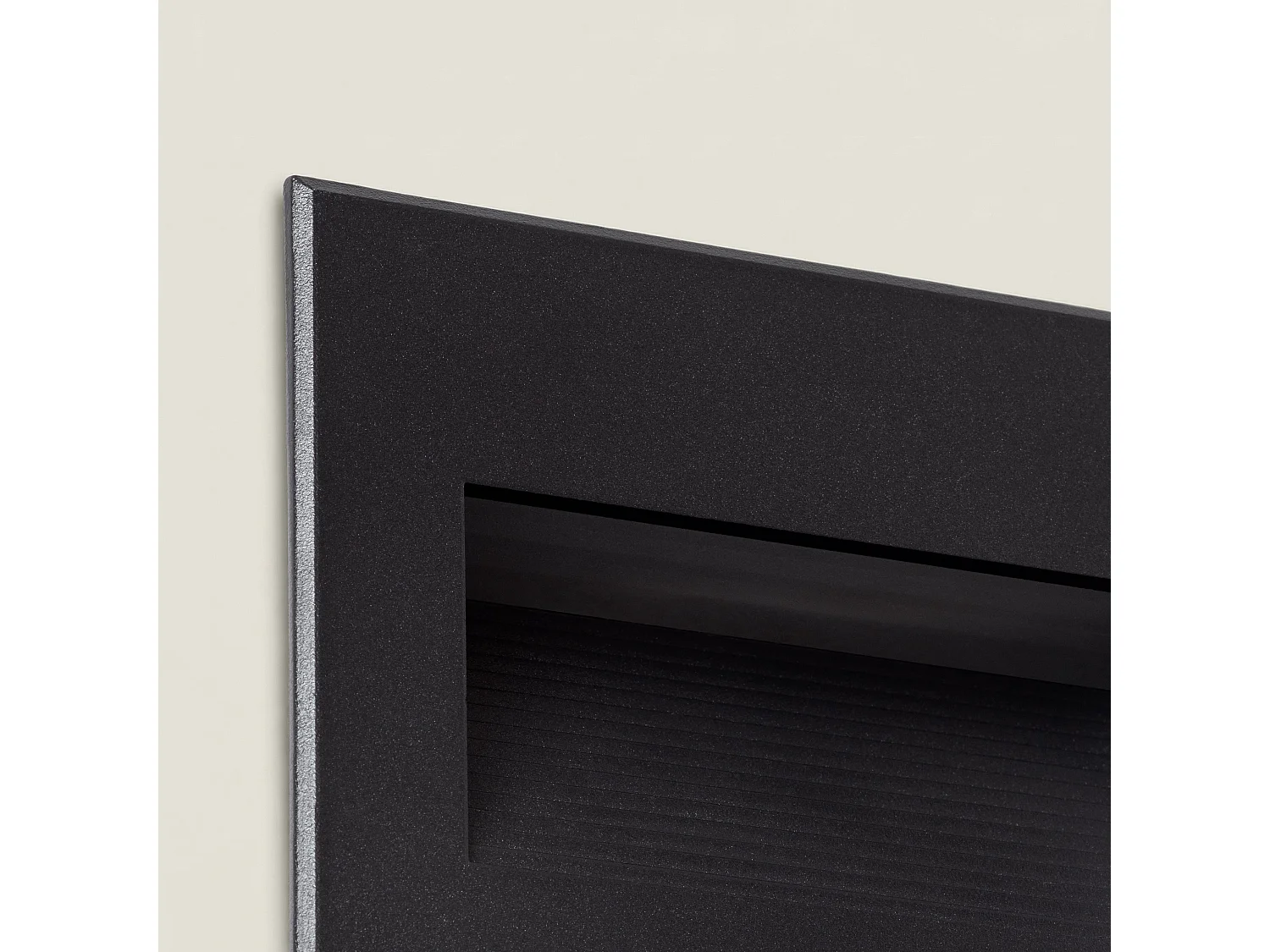 Baliza Exterior LED 5W Empotrable Pared Aluminio Olite Horizon 2700K Negro Blanco Cálido