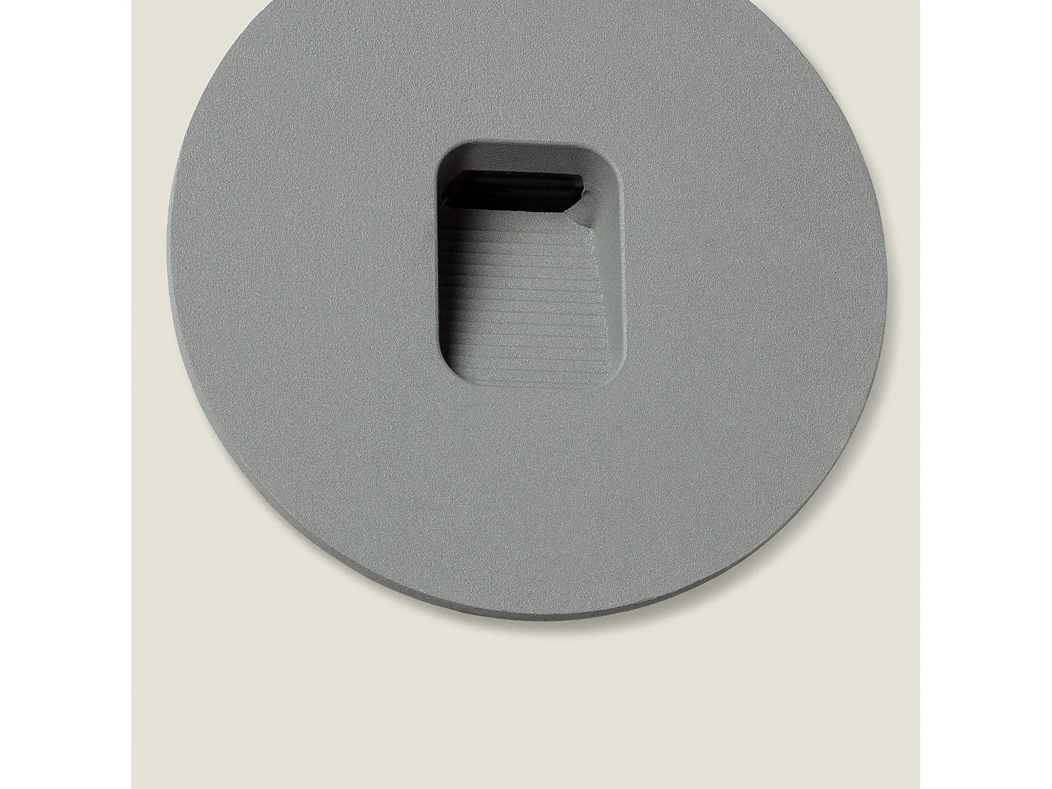 Baliza Exterior LED 2W Empotrable Aluminio Pared Circular Olite 4000K Gris Blanco Neutro