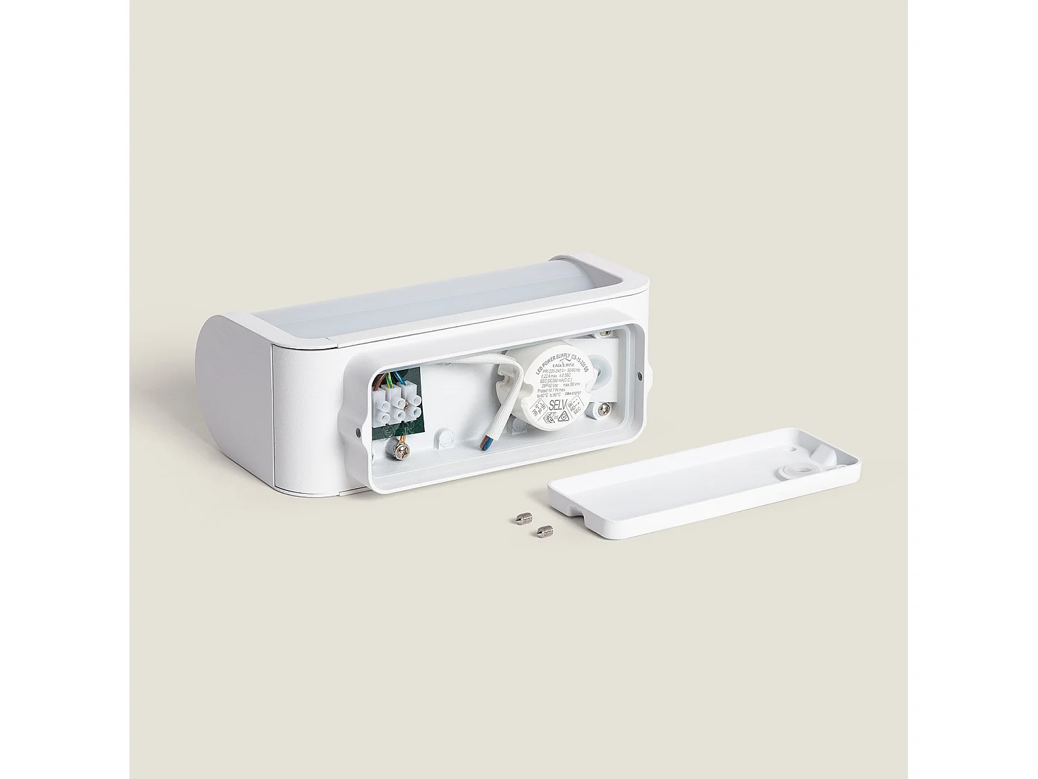 Aplique de Pared Aluminio Exterior LED 15W Dybowo 3000K Blanco Blanco Cálido