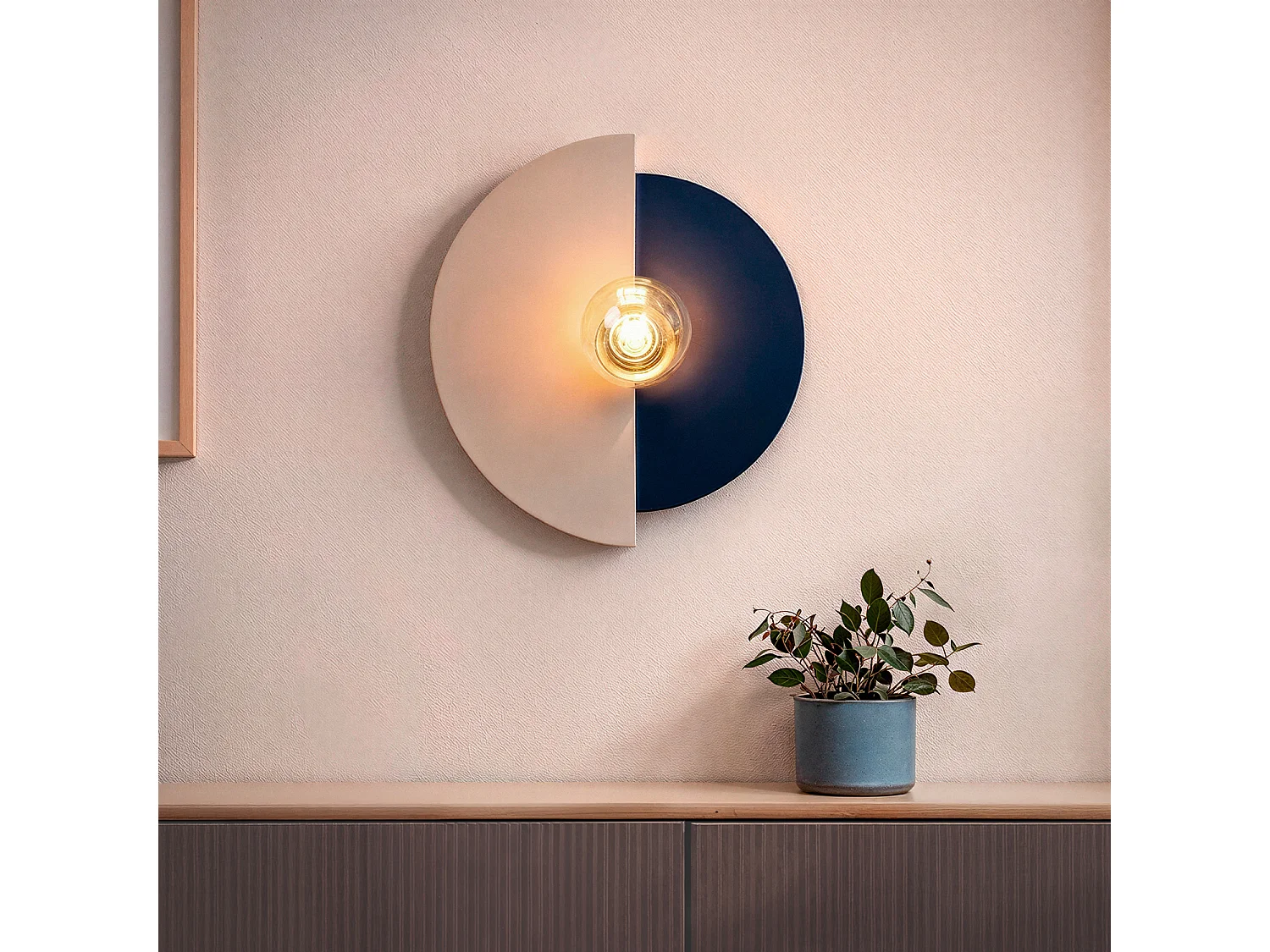 Aplique de Pared Metal Aluminio Dolena  Azul